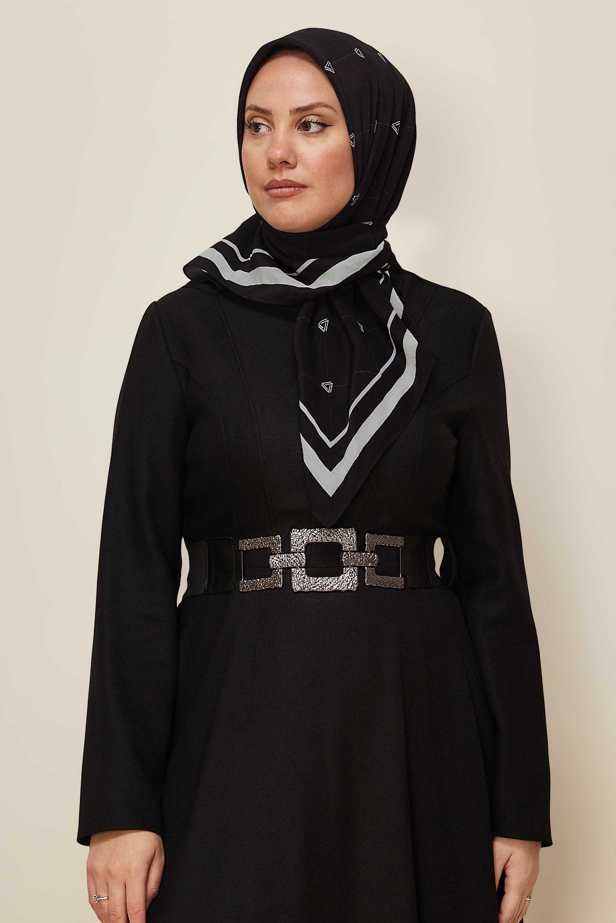 Vêtements hijab NOIR ÉCHARPE ALVINA EN VISCOSE 8609