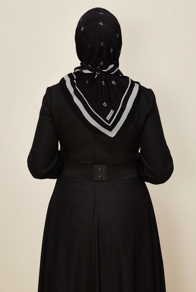 Vêtements hijab NOIR ÉCHARPE ALVINA EN VISCOSE 8609 - ALVİNA
