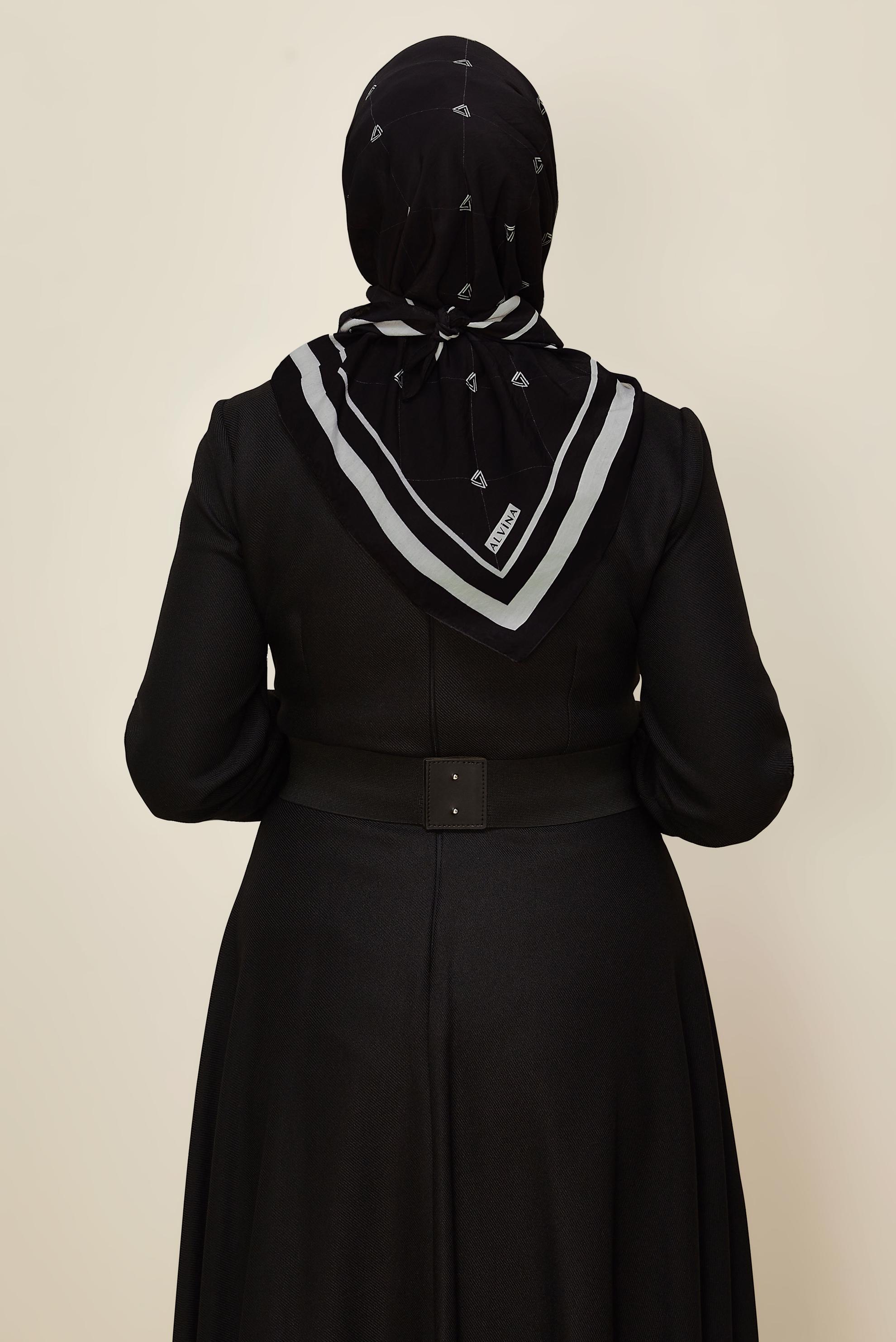 Vêtements hijab NOIR ÉCHARPE ALVINA EN VISCOSE 8609