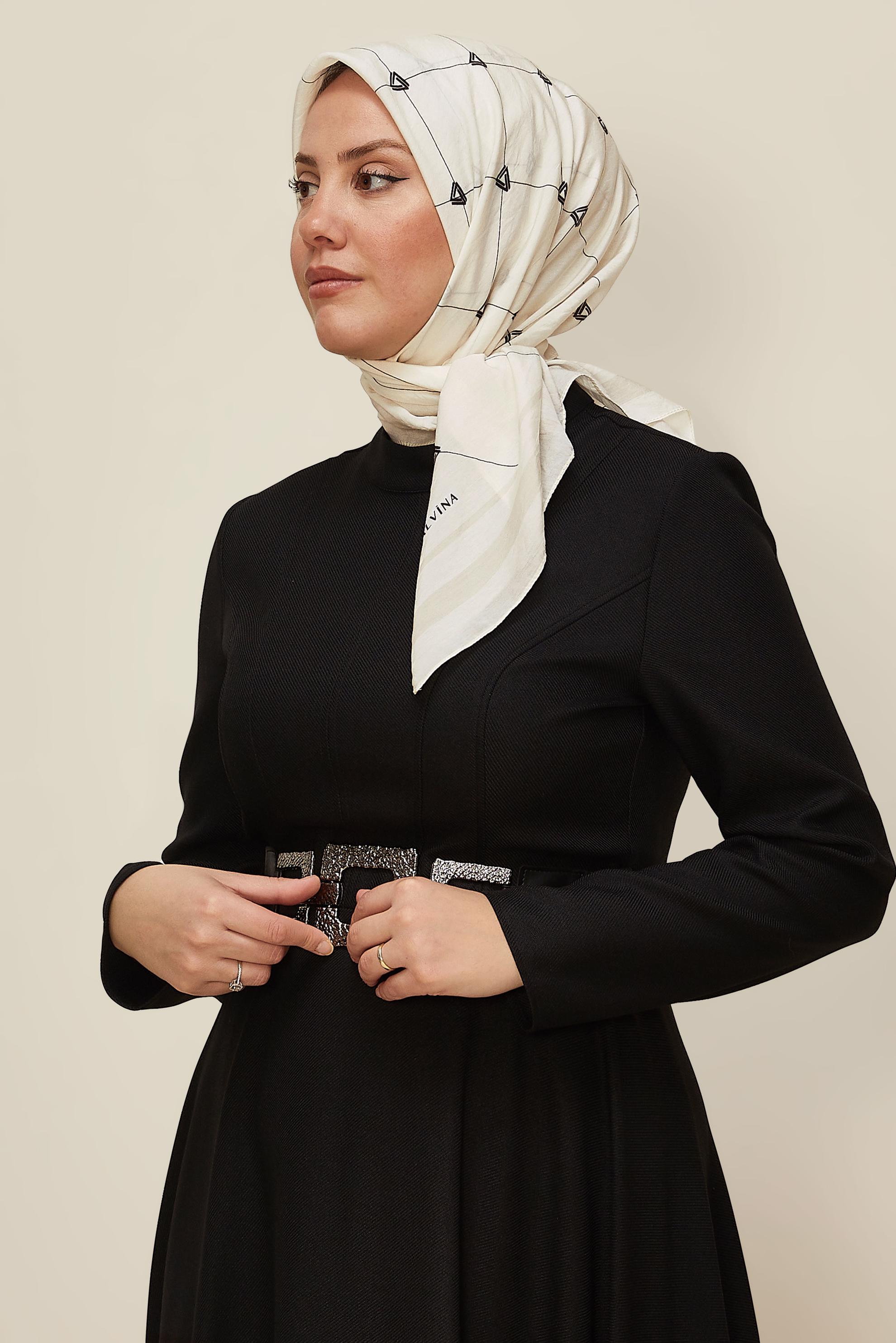 Tesettür giyim BEJ ALVİNA VİSKON EŞARP 8609