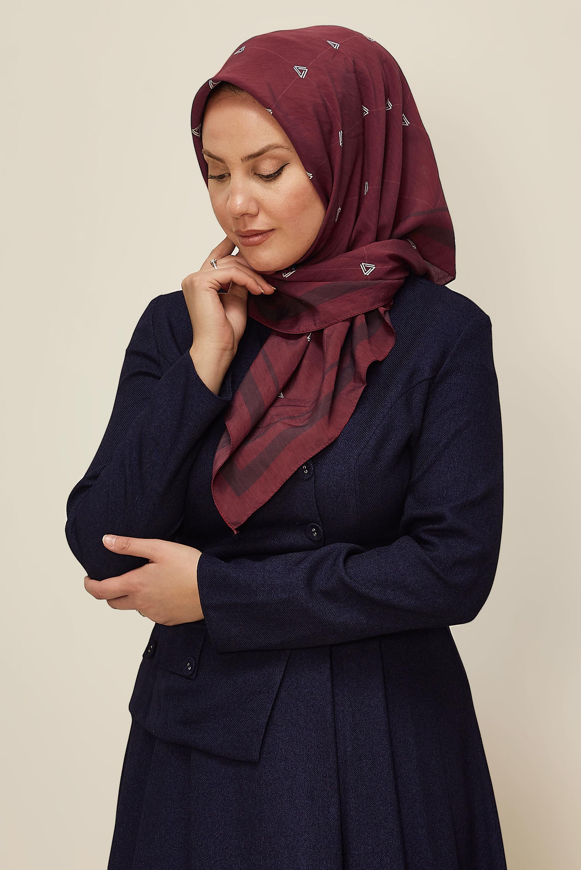 Vêtements hijab ROUGE BORDEAUX ÉCHARPE ALVINA EN VISCOSE 8609