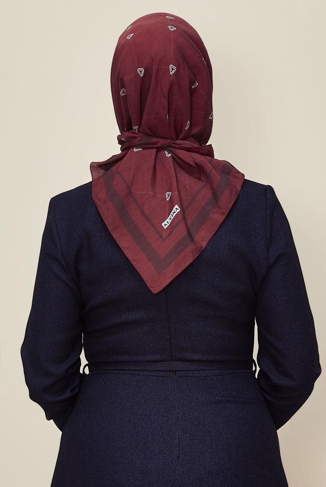 Vêtements hijab ROUGE BORDEAUX ÉCHARPE ALVINA EN VISCOSE 8609 - ALVİNA