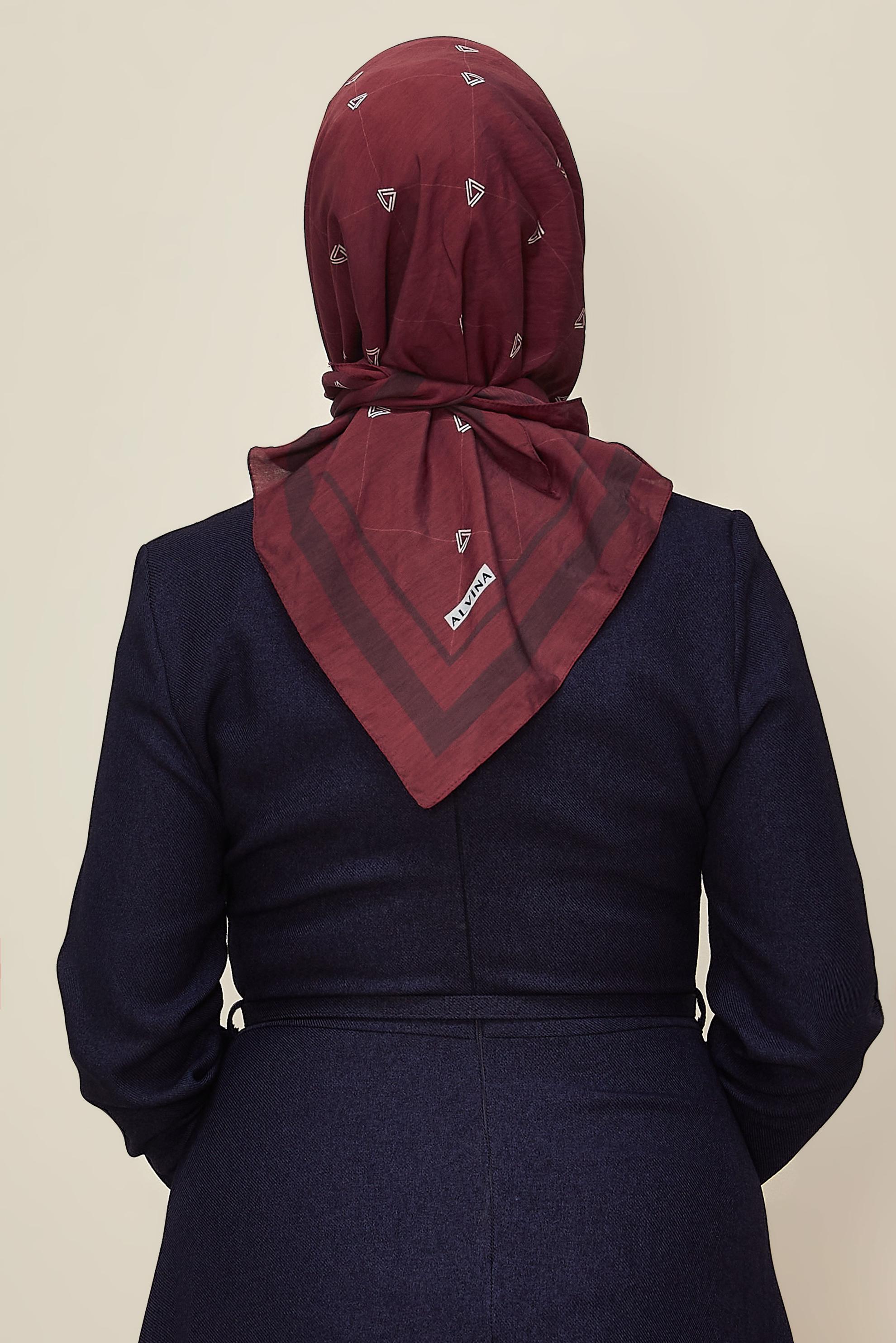 Vêtements hijab ROUGE BORDEAUX ÉCHARPE ALVINA EN VISCOSE 8609