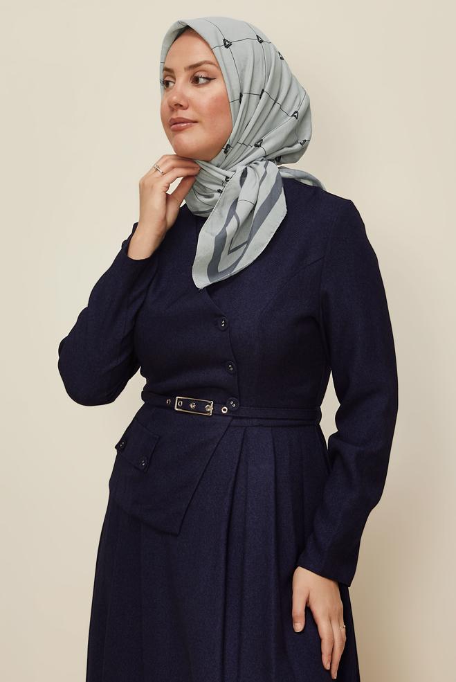 Vêtements hijab ARGENT ÉCHARPE ALVINA EN VISCOSE 8609 - ALVİNA