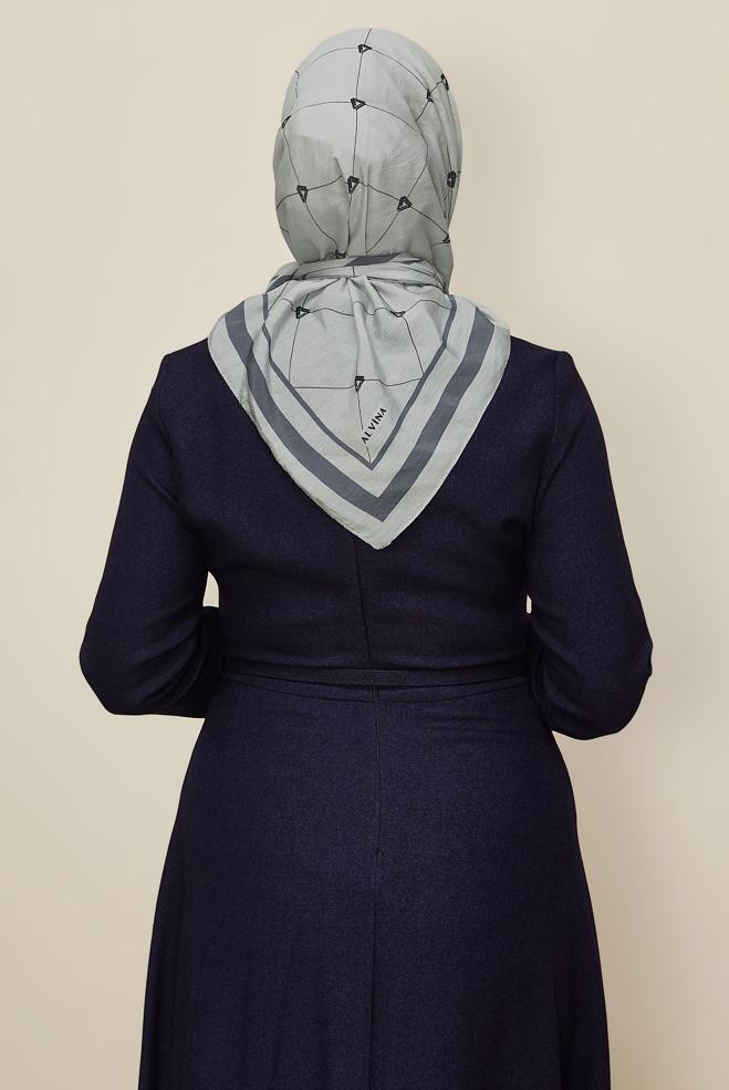 Vêtements hijab ARGENT ÉCHARPE ALVINA EN VISCOSE 8609 - ALVİNA