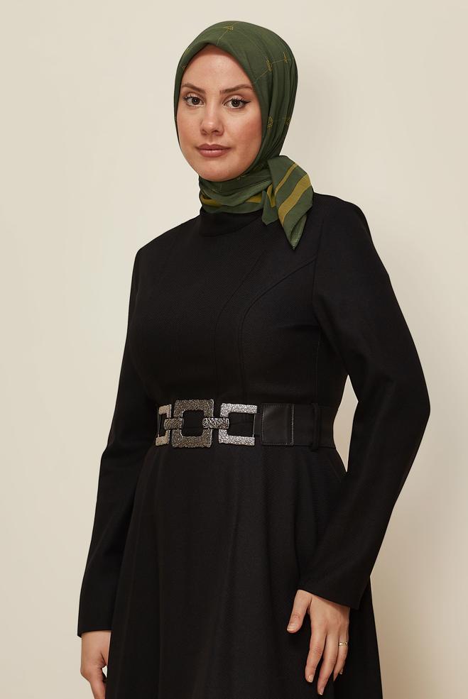 Vêtements hijab KAKI ÉCHARPE ALVINA EN VISCOSE 8609 - ALVİNA