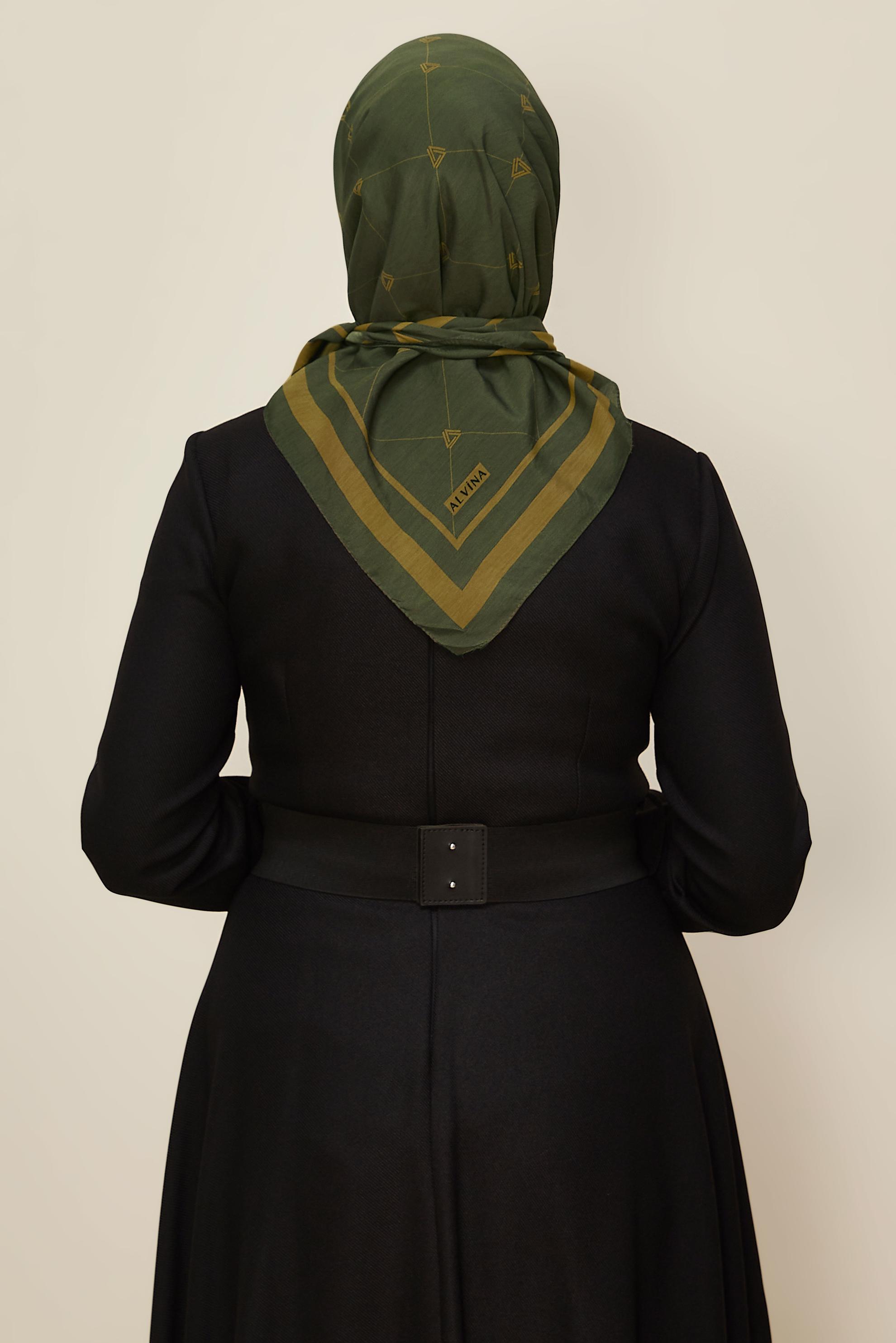 Vêtements hijab KAKI ÉCHARPE ALVINA EN VISCOSE 8609
