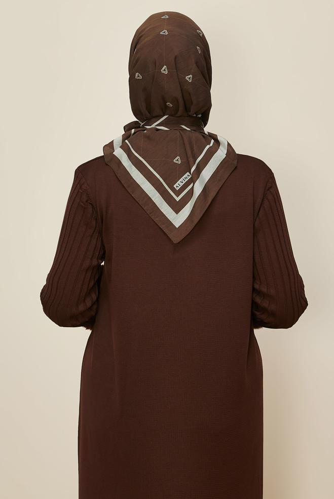 Vêtements hijab BRUN ÉCHARPE ALVINA EN VISCOSE 8609 - ALVİNA