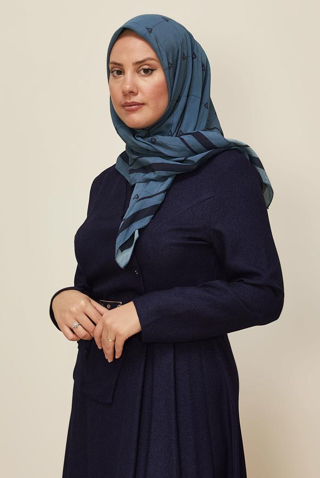 Vêtements hijab BLEU ÉCHARPE ALVINA EN VISCOSE 8609 - ALVİNA