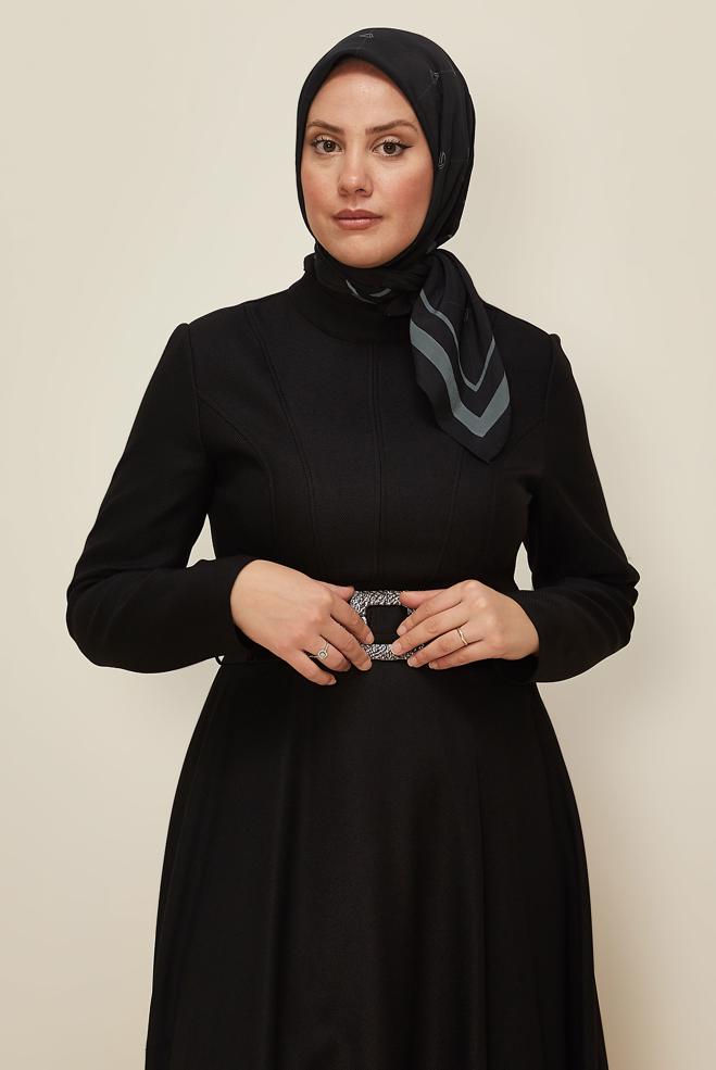Vêtements hijab NOIR ÉCHARPE ALVINA EN VISCOSE 8609 - ALVİNA