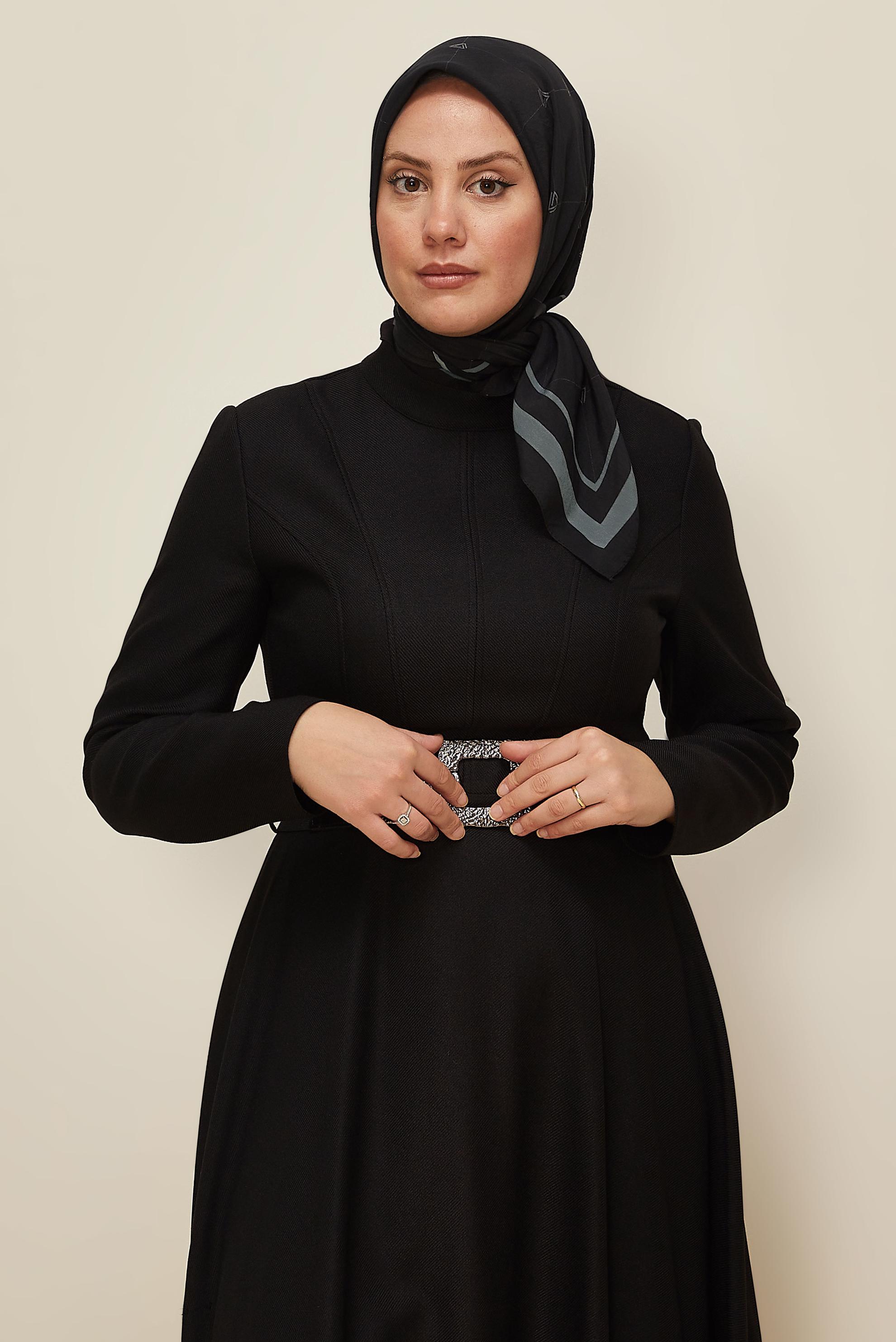 Vêtements hijab NOIR ÉCHARPE ALVINA EN VISCOSE 8609