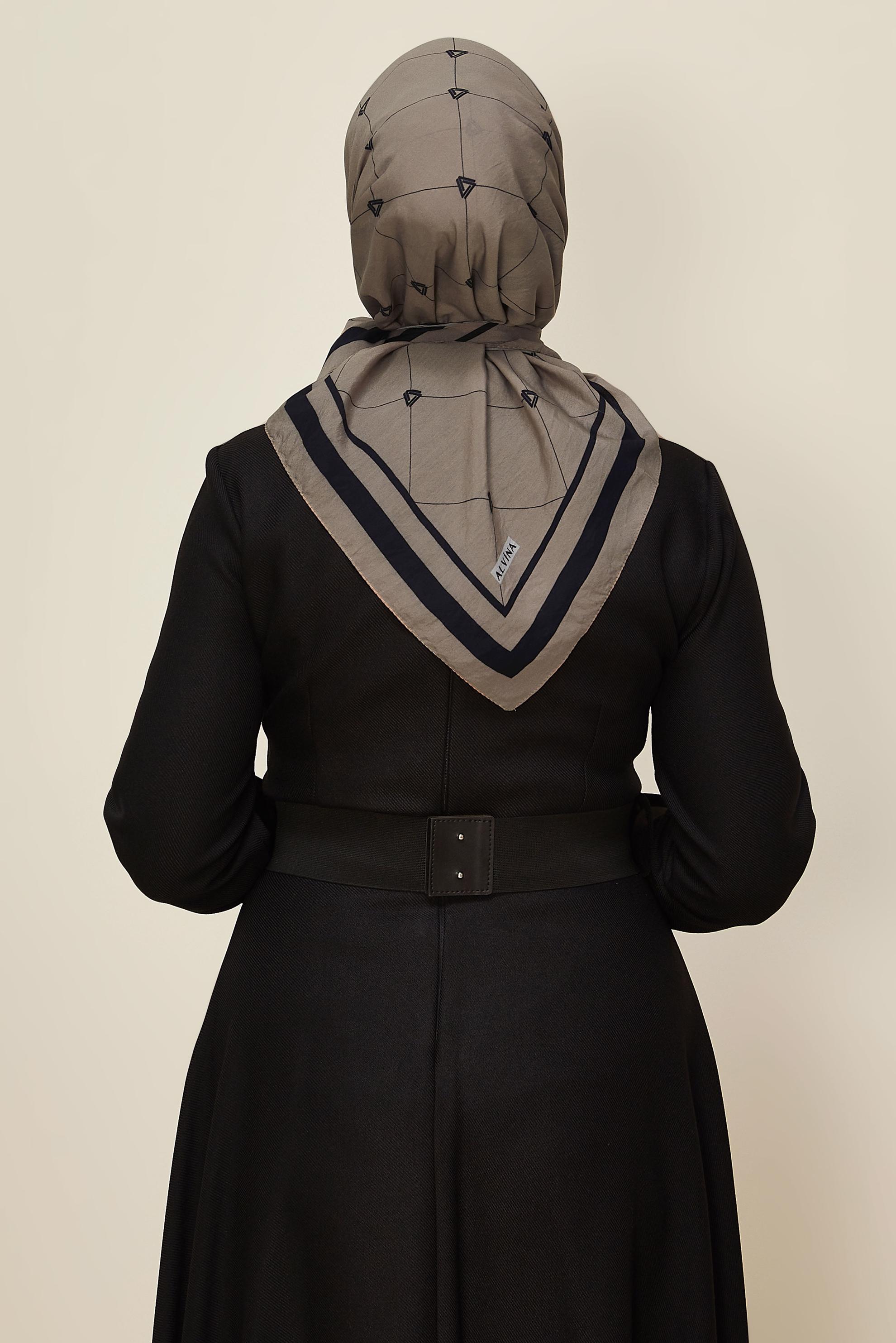 Vêtements hijab KAKI ÉCHARPE ALVINA EN VISCOSE 8609