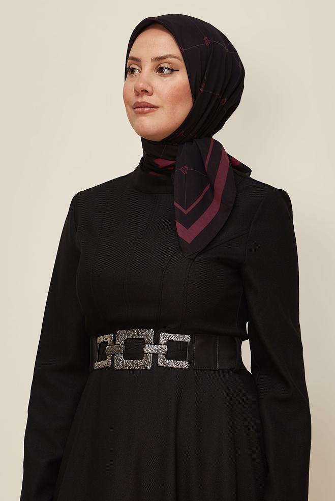 Vêtements hijab NOIR ÉCHARPE ALVINA EN VISCOSE 8609 - ALVİNA