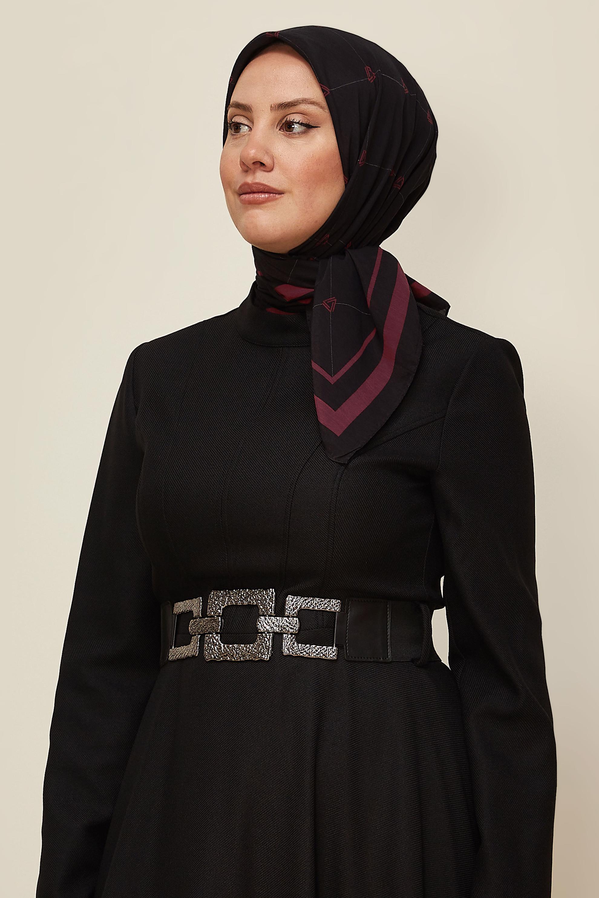 Vêtements hijab NOIR ÉCHARPE ALVINA EN VISCOSE 8609