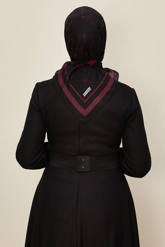 Vêtements hijab NOIR ÉCHARPE ALVINA EN VISCOSE 8609 - ALVİNA