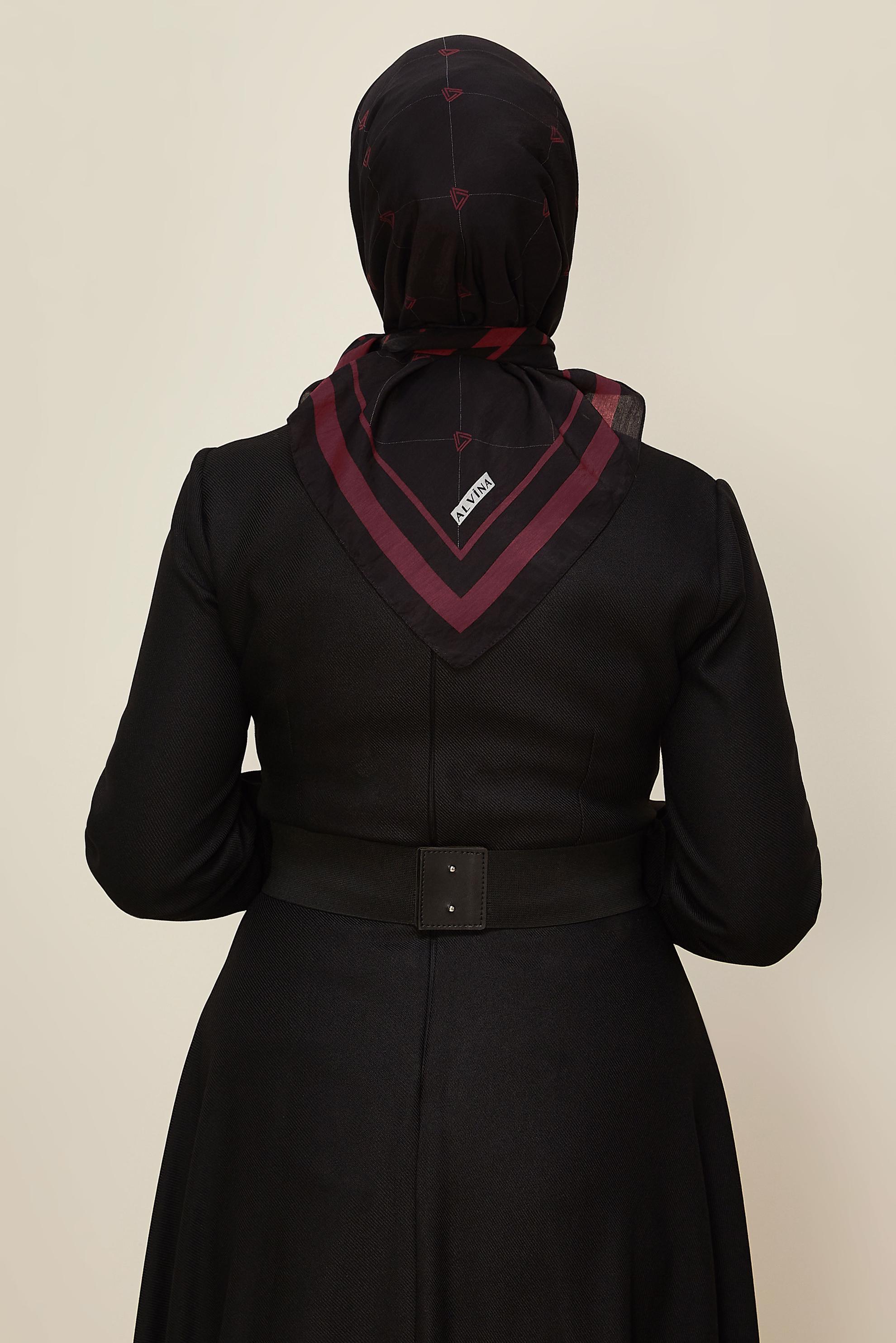 Vêtements hijab NOIR ÉCHARPE ALVINA EN VISCOSE 8609