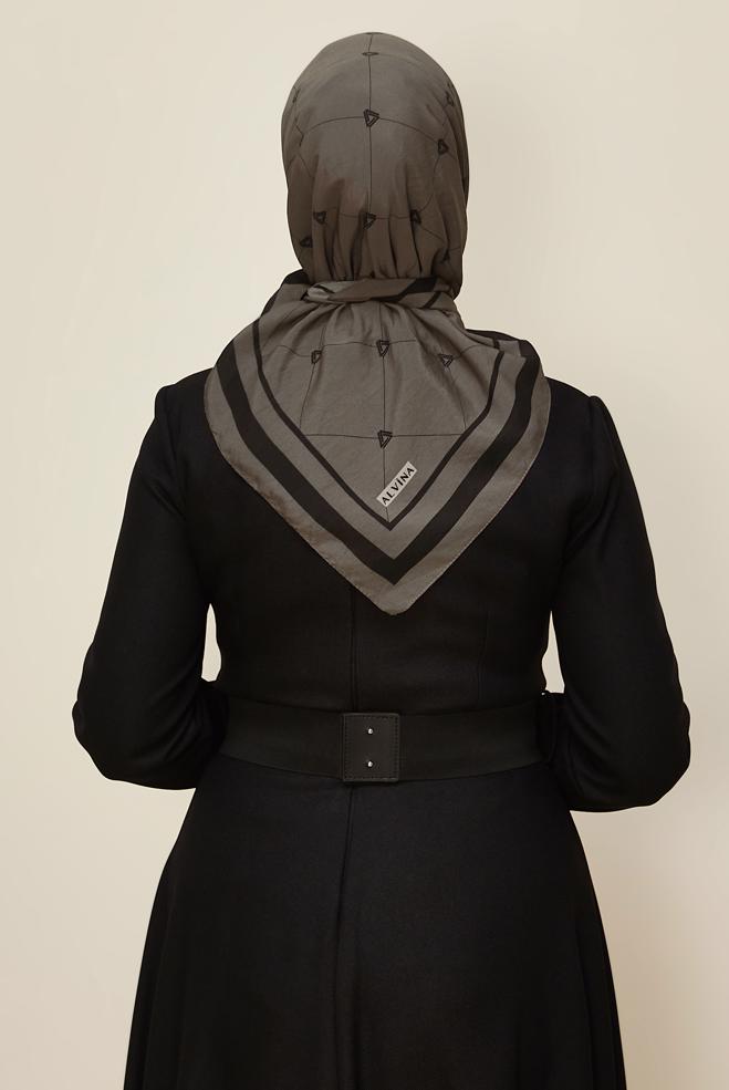 Tesettür giyim VİZON ALVİNA VİSKON EŞARP 8609 - ALVİNA