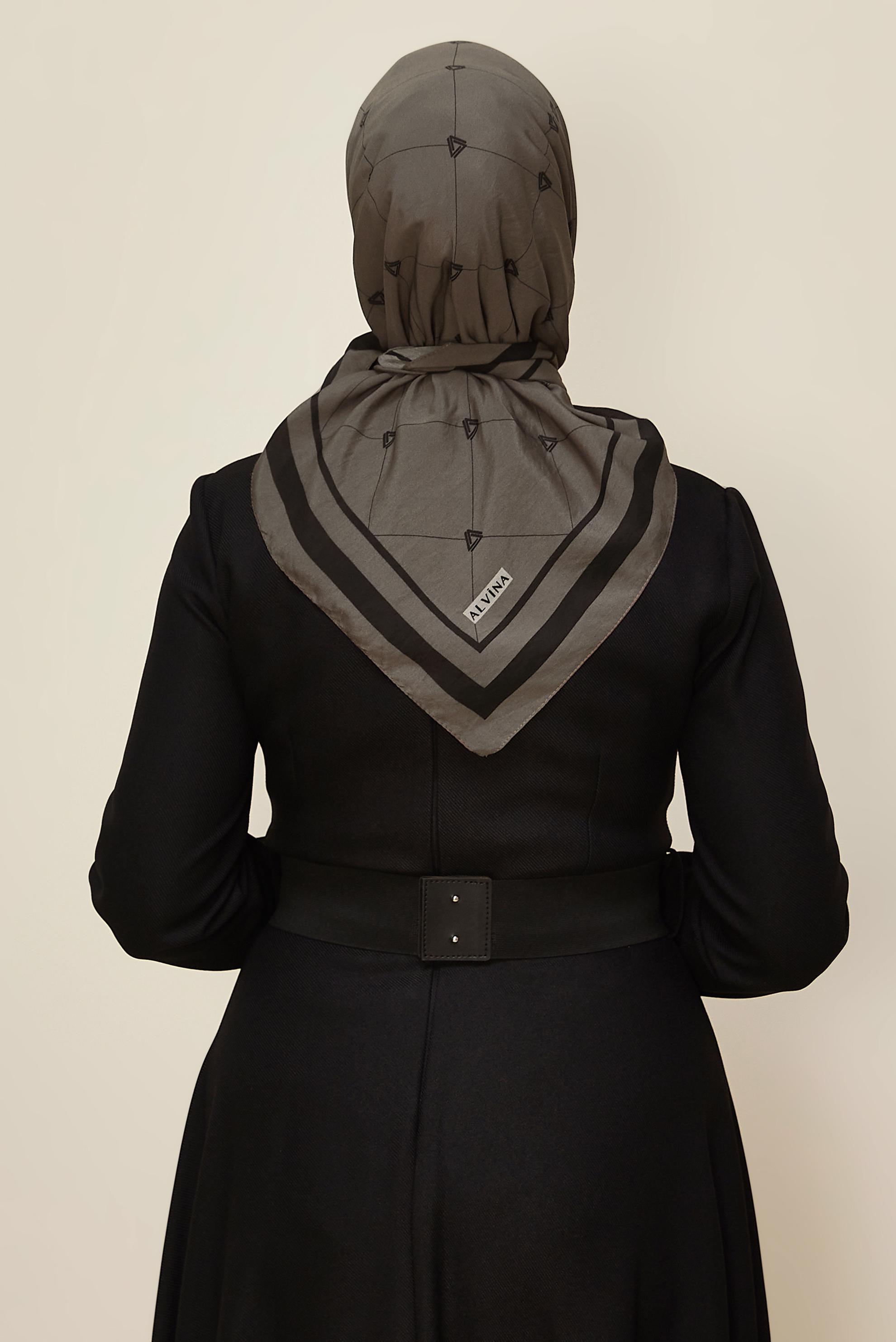 Tesettür giyim VİZON ALVİNA VİSKON EŞARP 8609