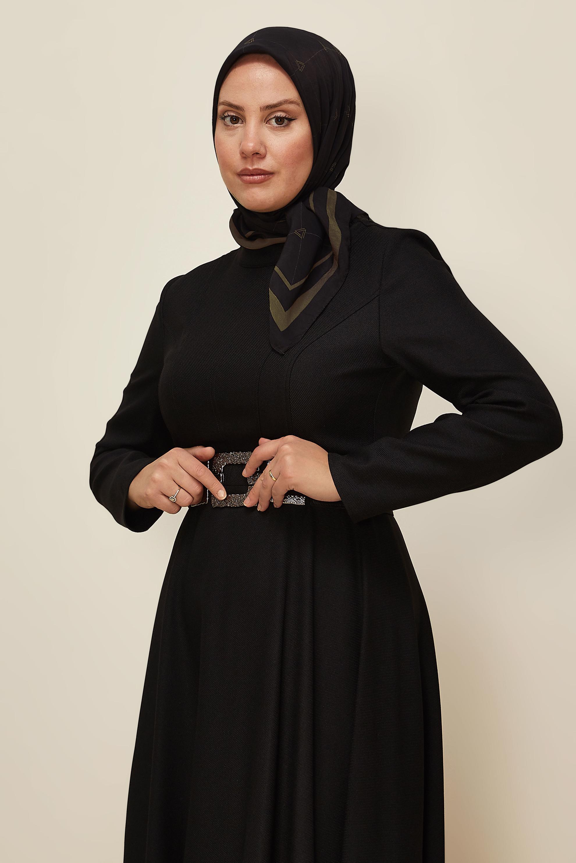 Vêtements hijab NOIR ÉCHARPE ALVINA EN VISCOSE 8609