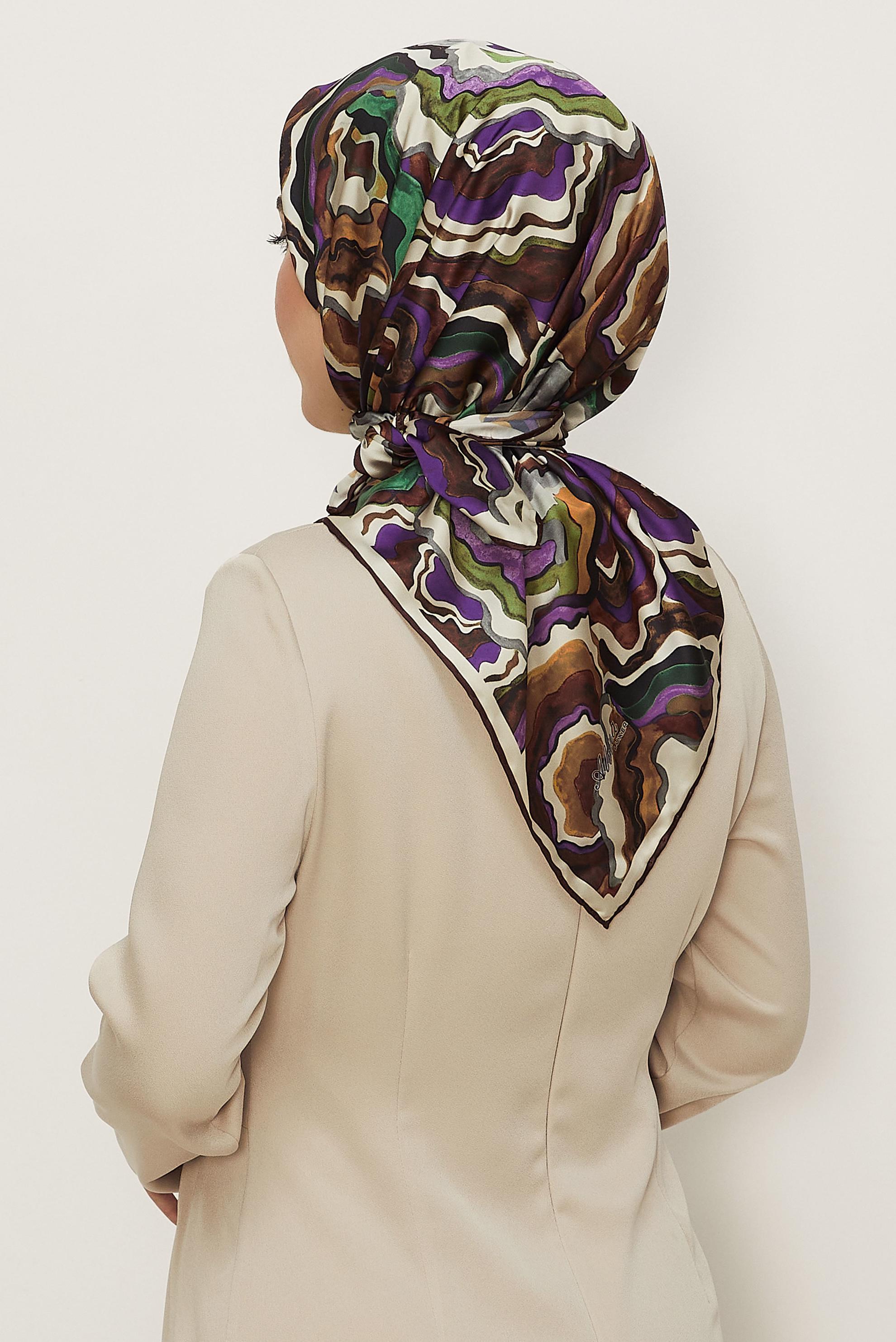 Vêtements hijab BEIGE ALVINA ÉCHARPE À MOTIF 8614