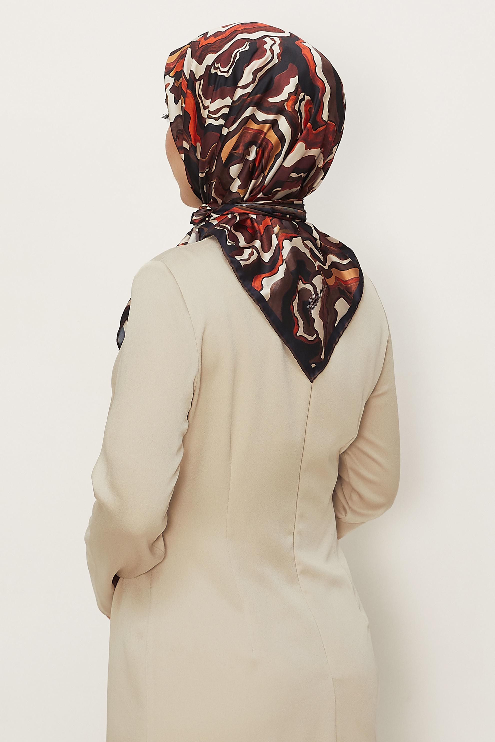 Vêtements hijab BEIGE ALVINA ÉCHARPE À MOTIF 8614