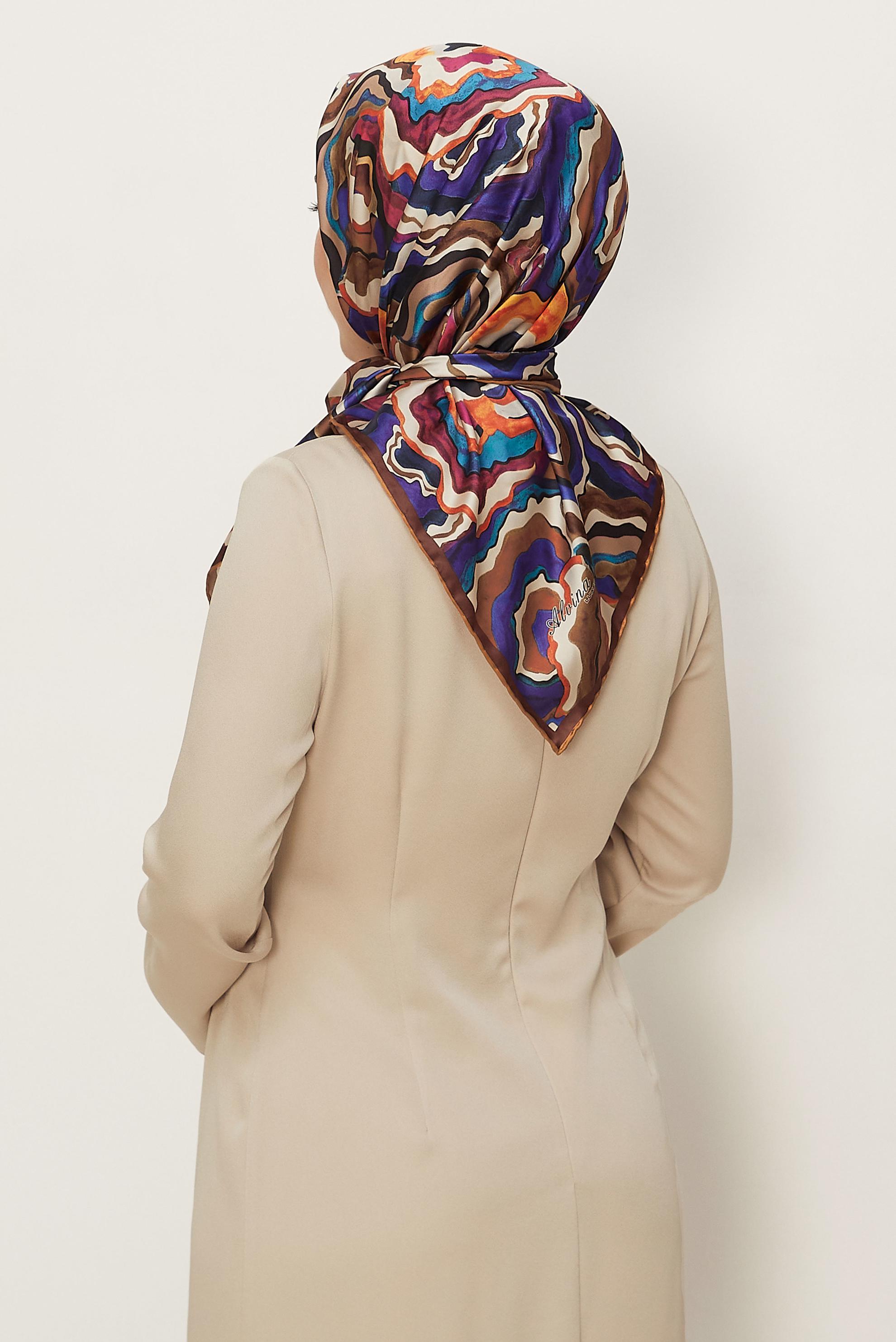 Vêtements hijab PRUNE ALVINA ÉCHARPE À MOTIF 8614