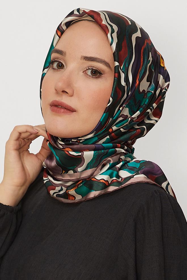 Hijab clothing MINK ALVINA PATTERNED SCARF 8614 - ALVİNA