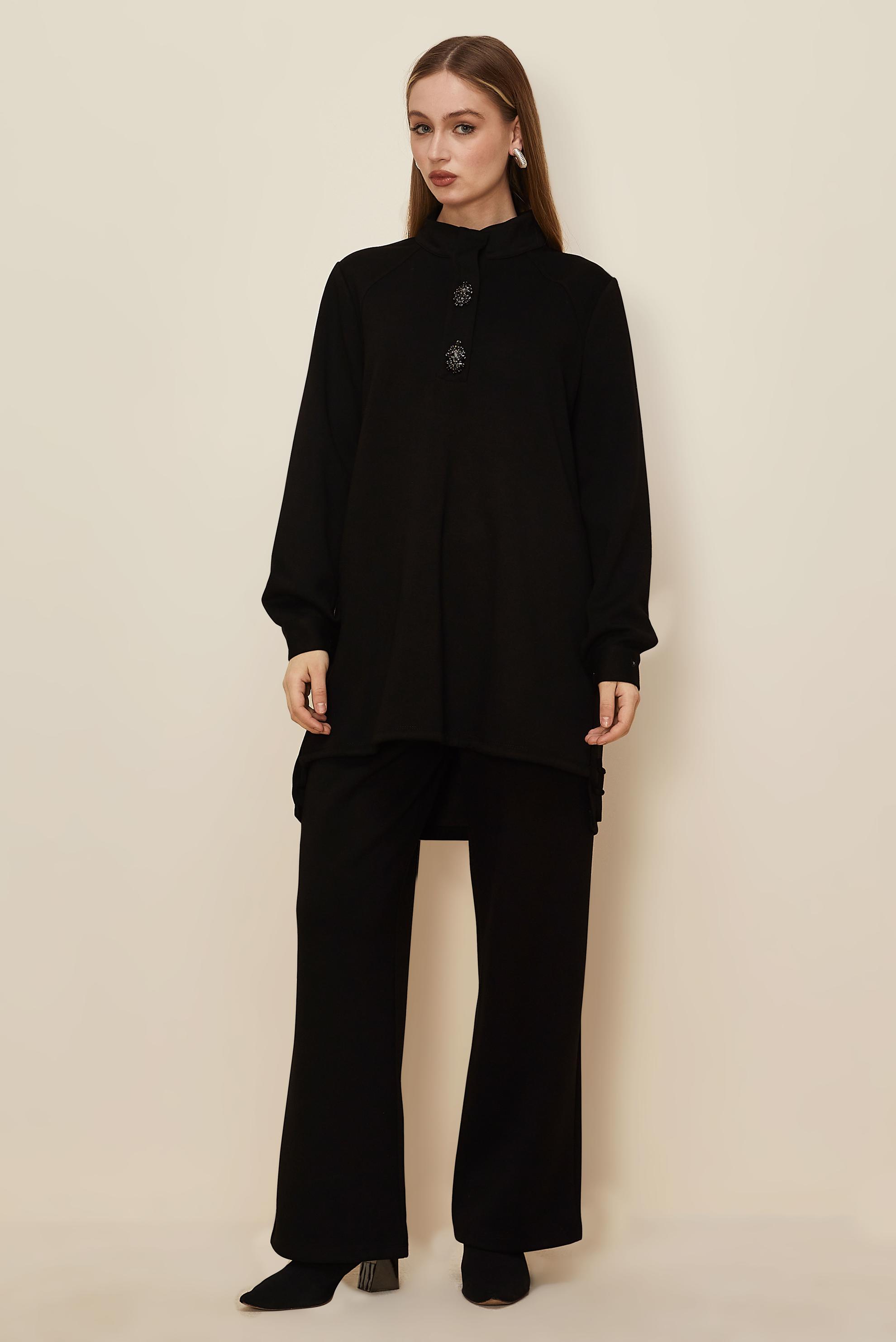Hijab clothing BLACK 45205 CHAKRA 2&prime;Lİ PANT.EŞOF.40-48 TEK40