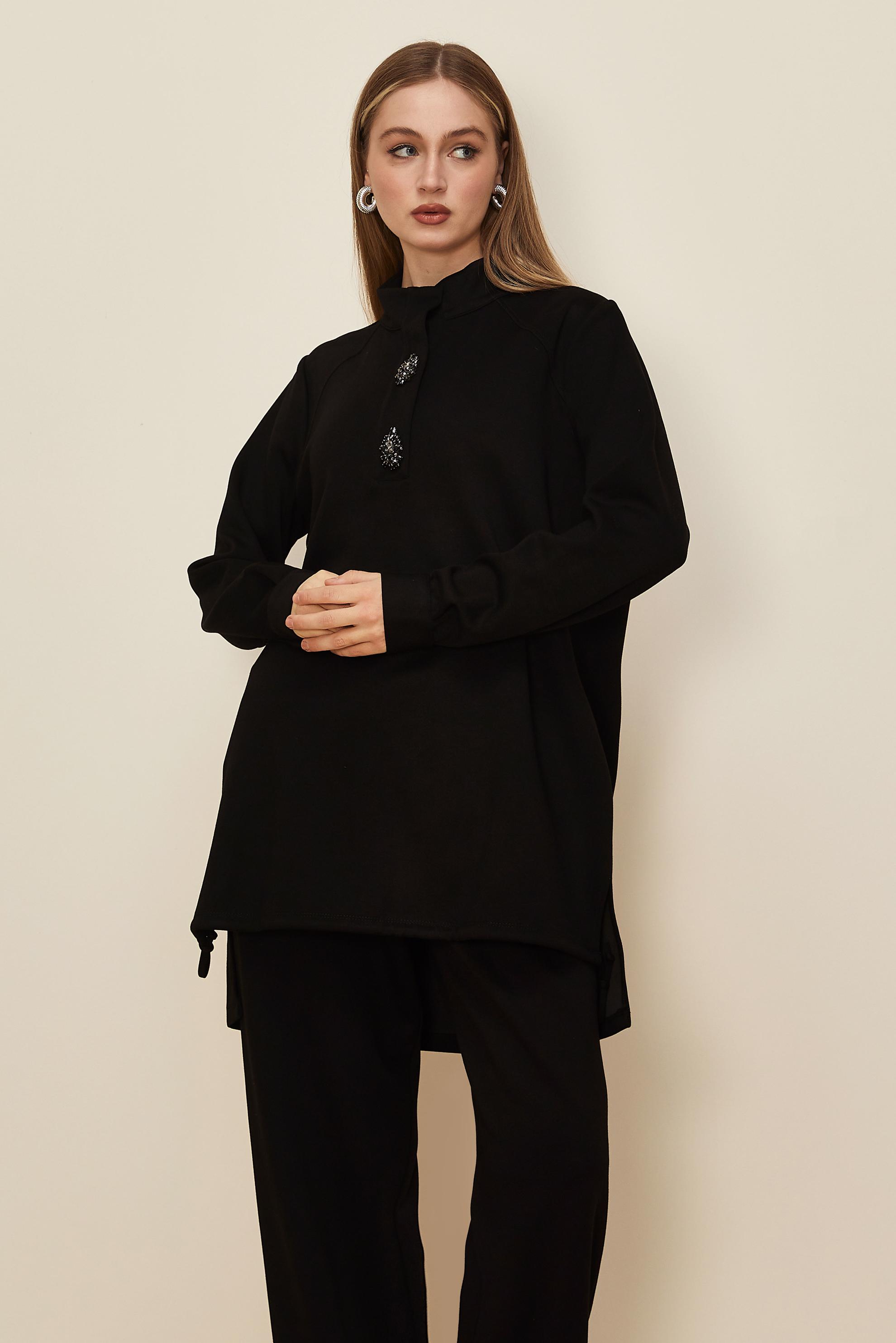 Hijab clothing BLACK 45205 CHAKRA 2&prime;Lİ PANT.EŞOF.40-48 TEK40