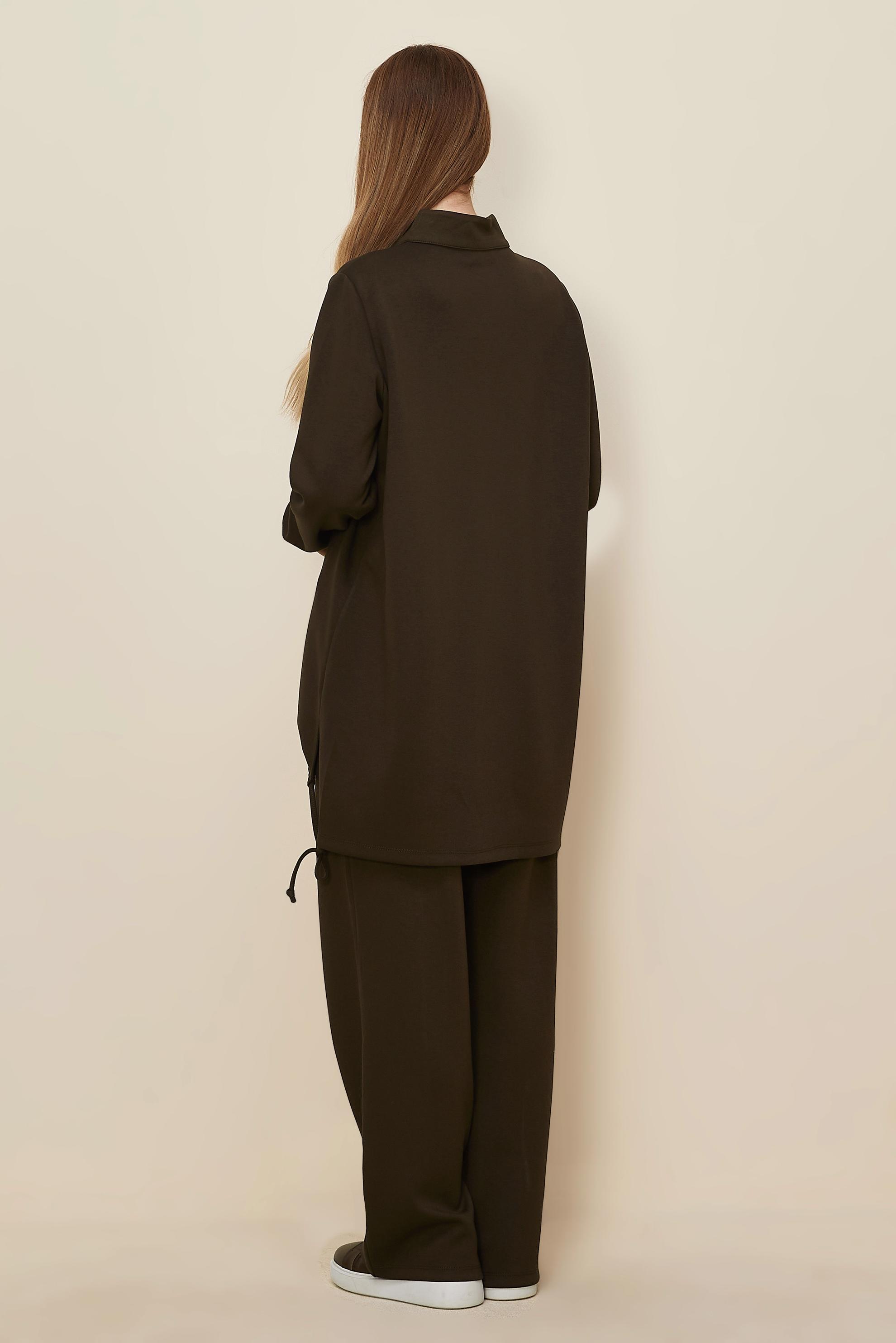 Tesettür giyim KAHVE PANTOLONLU EŞOFMAN TAKIMI 45205