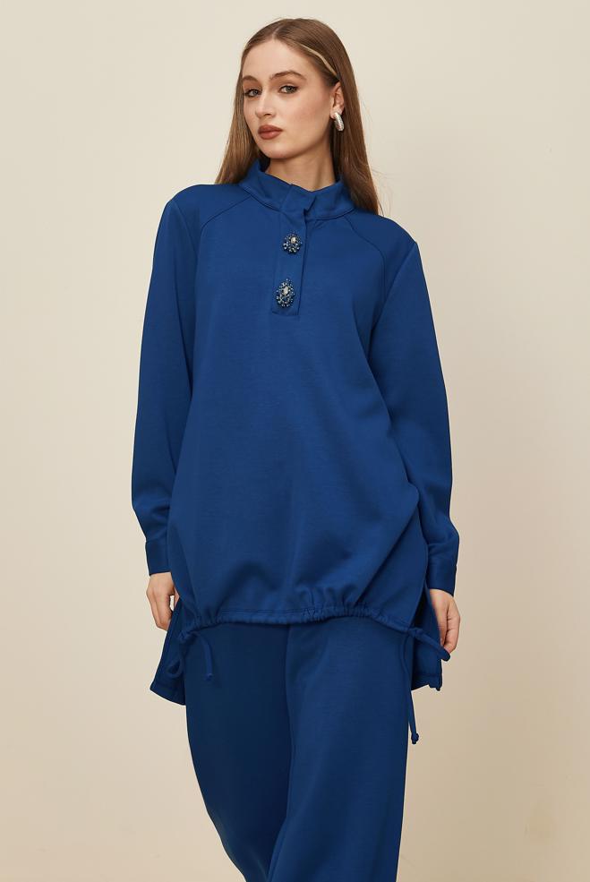 Tesettür giyim LACİVERT PANTOLONLU EŞOFMAN TAKIMI 45205 - ALVİNA