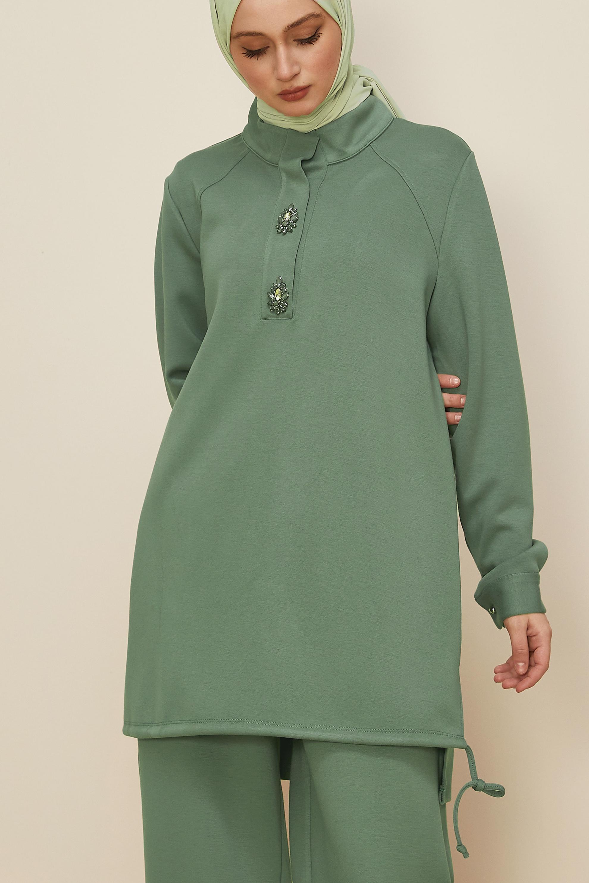 Hijab clothing GREEN 45205 CHAKRA 2&prime;Lİ PANT.EŞOF.40-48 TEK40
