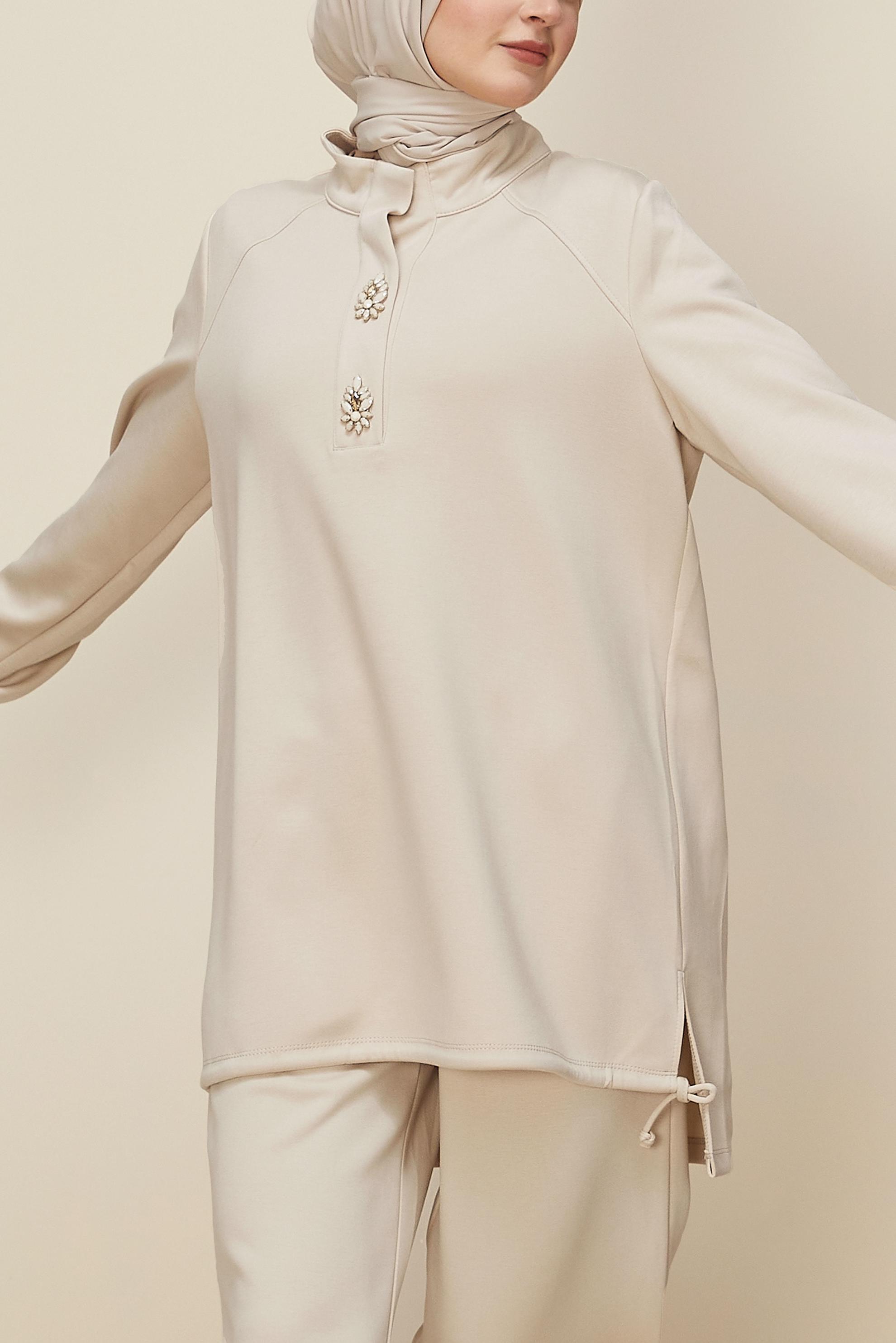 Hijab clothing ECRU 45205 CHAKRA 2&prime;Lİ PANT.EŞOF.40-48 TEK40