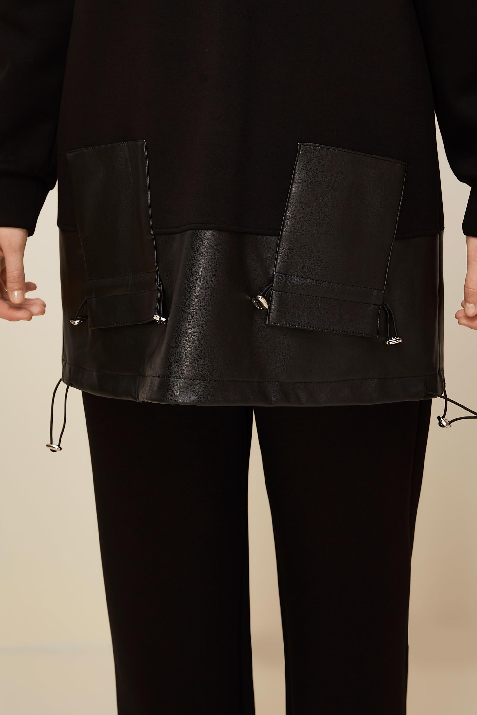 Vêtements hijab NOIR ENSEMBLE DE SURVÊTEMENT AVEC PANTALON 45288