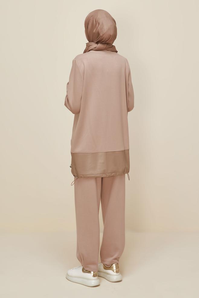 Vêtements hijab VISON ENSEMBLE DE SURVÊTEMENT AVEC PANTALON 45288 - ALVİNA