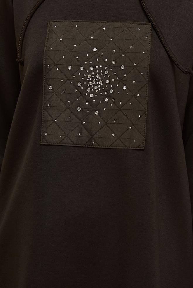 Vêtements hijab BRUN ENSEMBLE DE SURVÊTEMENT AVEC PANTALON 45911 - ALVİNA