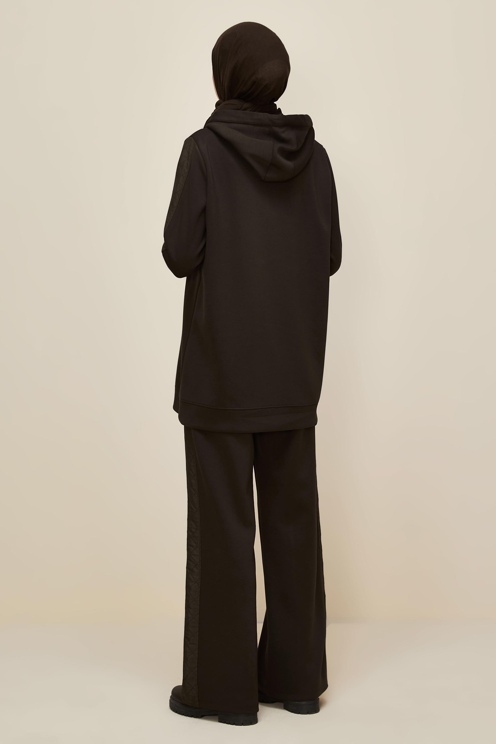 Vêtements hijab BRUN ENSEMBLE DE SURVÊTEMENT AVEC PANTALON 45911