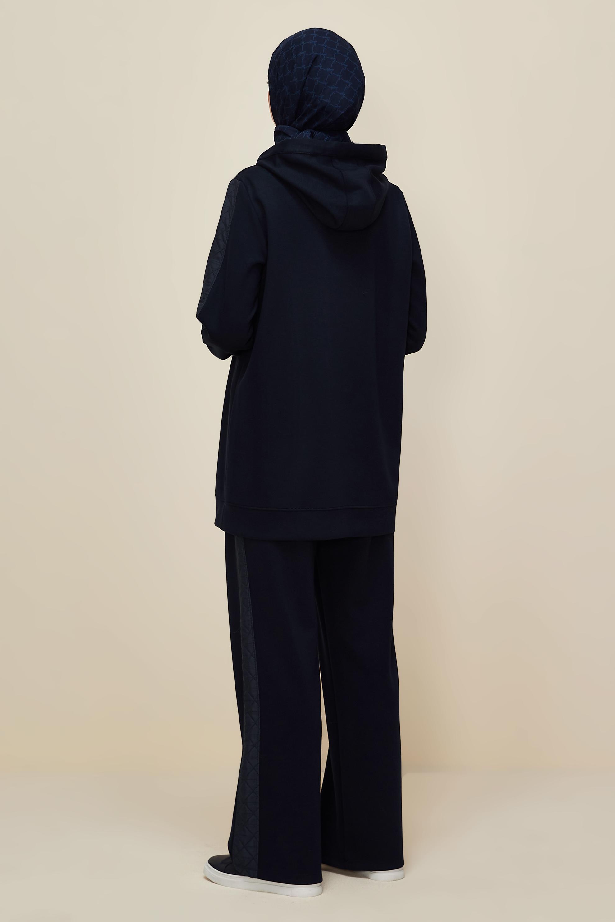 Vêtements hijab BLEU MARINE ENSEMBLE DE SURVÊTEMENT AVEC PANTALON 45911