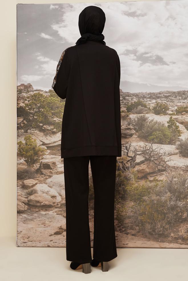 Tesettür giyim SİYAH 45913 CHAKRA 2&prime;Lİ PANT.EŞOF.TK.40-48 TEK 38 - ALVİNA