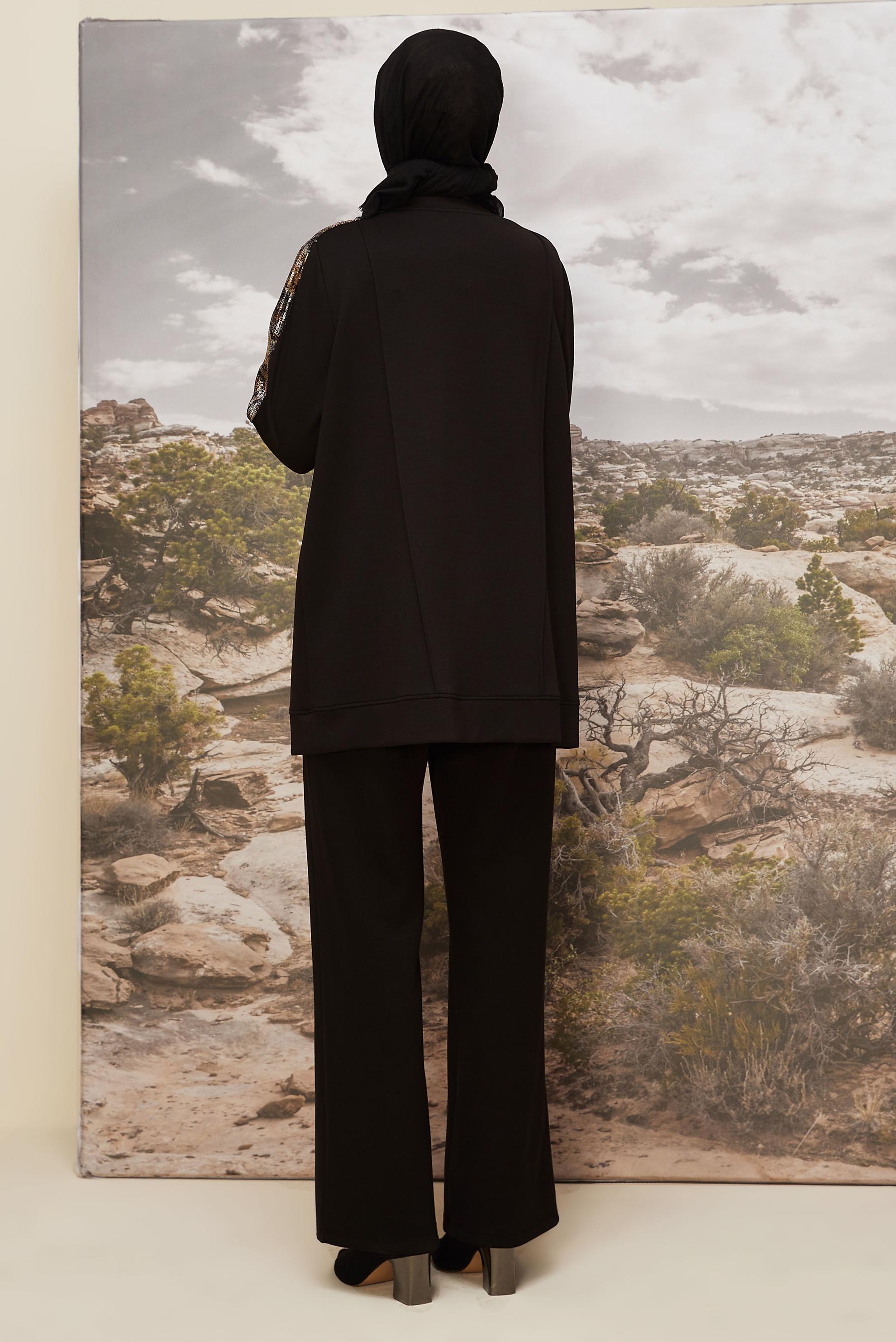 Tesettür giyim SİYAH 45913 CHAKRA 2&prime;Lİ PANT.EŞOF.TK.40-48 TEK 38