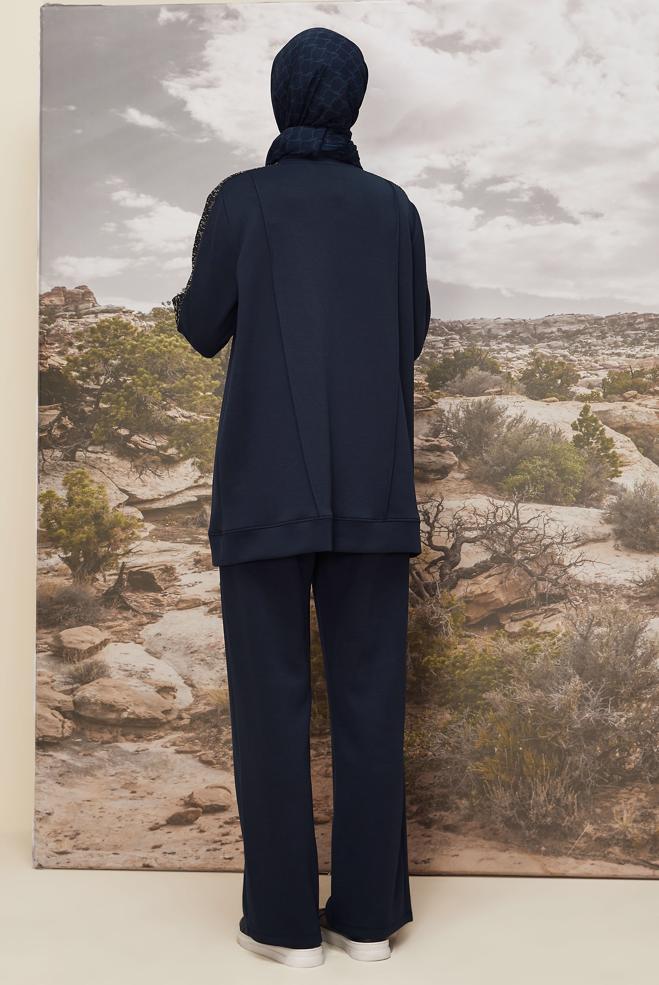 Tesettür giyim LACİVERT 45913 CHAKRA 2&prime;Lİ PANT.EŞOF.TK.40-48 TEK 38 - ALVİNA