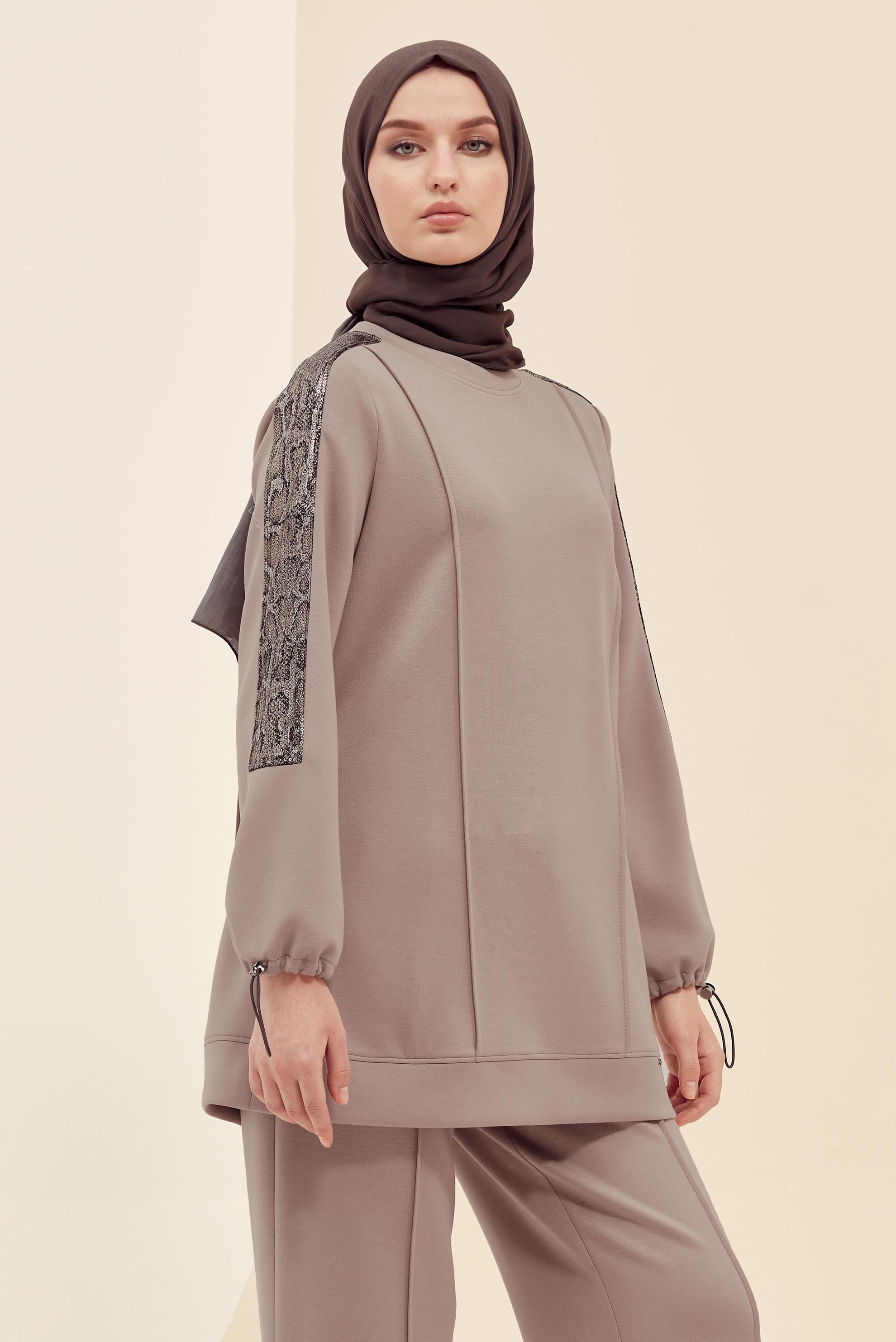 Tesettür giyim KAHVE 45913 CHAKRA 2′Lİ PANT.EŞOF.TK.40-48 TEK 38