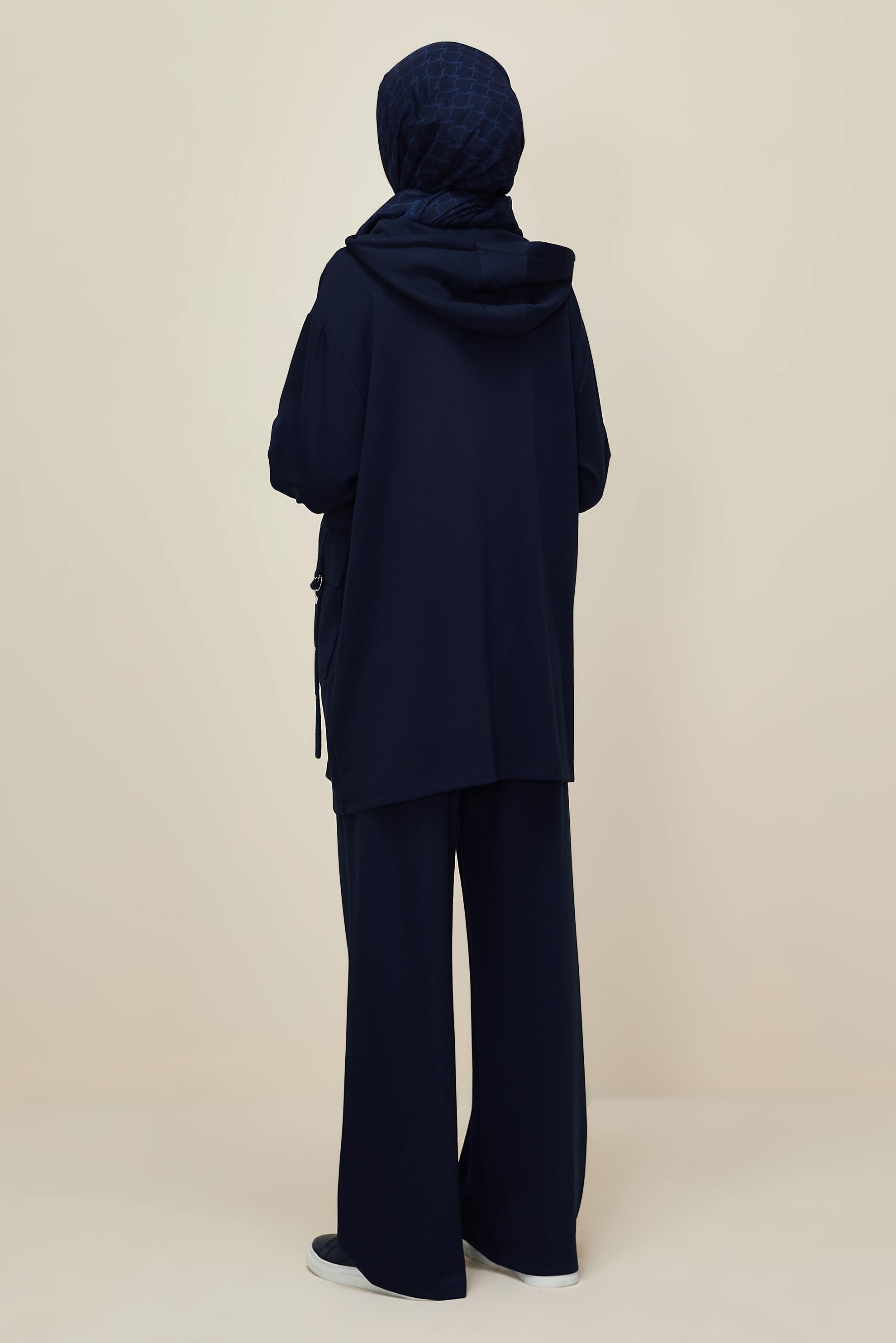 Vêtements hijab BLEU MARINE ENSEMBLE SURVÊTEMENT À CAPUCHE 45914