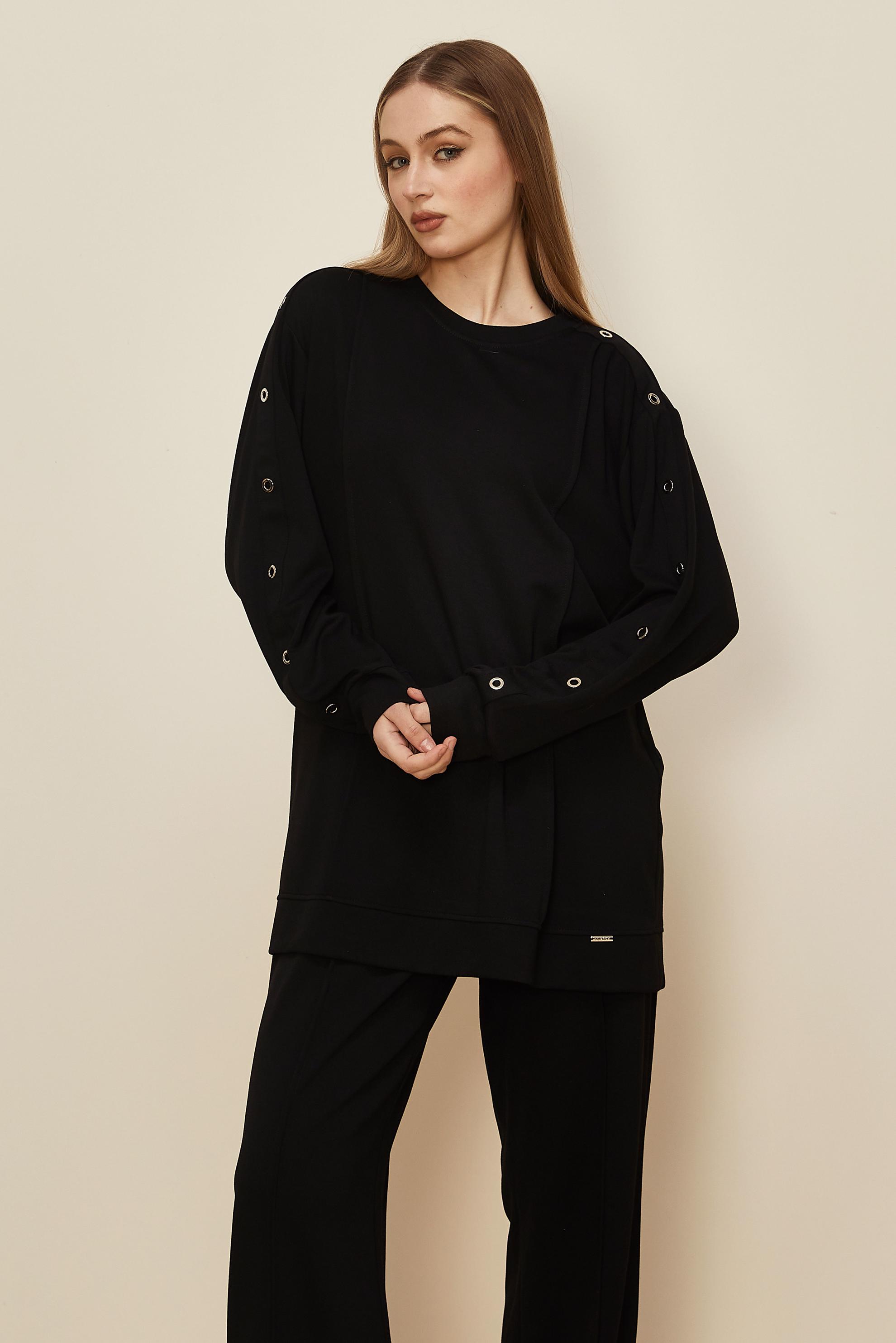 Tesettür giyim SİYAH 45915 AZEL 2 Lİ PANT.EŞOF.38-46 TEK 40