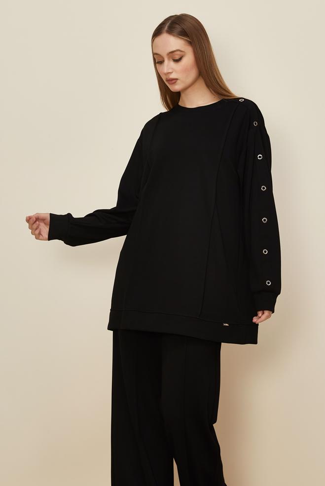 Tesettür giyim SİYAH 45915 AZEL 2 Lİ PANT.EŞOF.38-46 TEK 40 - ALVİNA