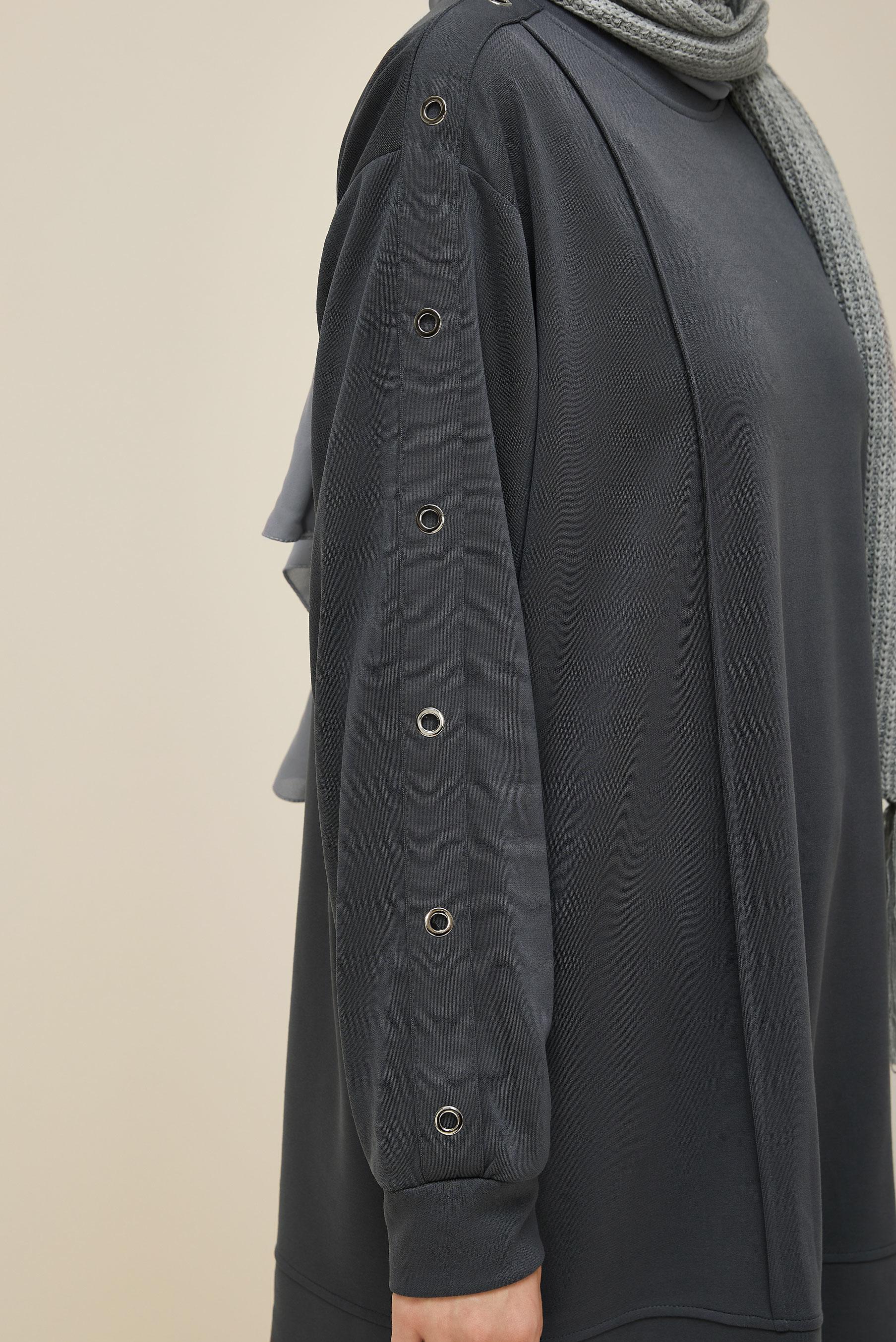 Vêtements hijab GRIS ENSEMBLE SURVÊTEMENT AVEC PANTALON 45915