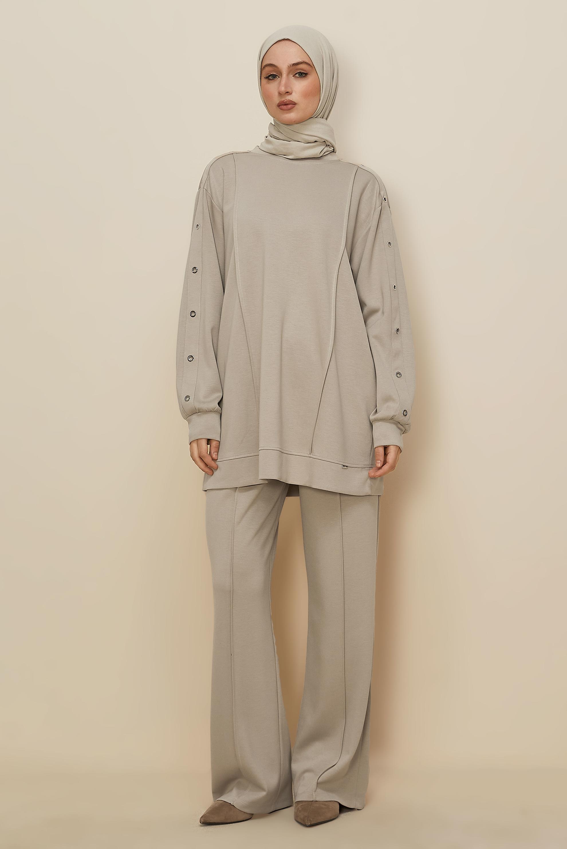 Tesettür giyim KUM 45915 AZEL 2 Lİ PANT.EŞOF.38-46 TEK 40