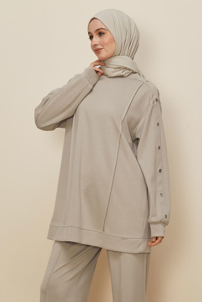 Tesettür giyim KUM 45915 AZEL 2 Lİ PANT.EŞOF.38-46 TEK 40 - ALVİNA