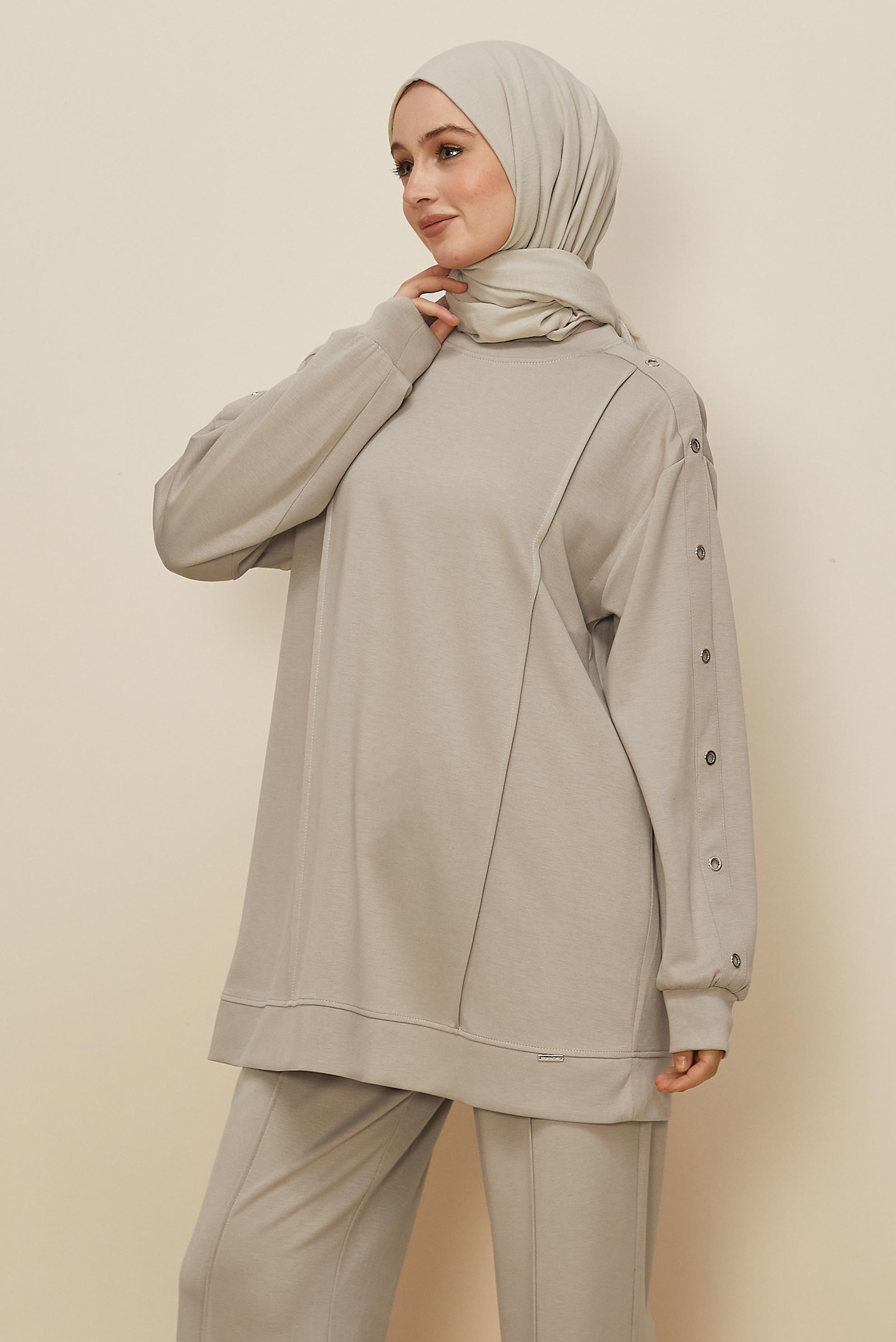 Tesettür giyim KUM 45915 AZEL 2 Lİ PANT.EŞOF.38-46 TEK 40