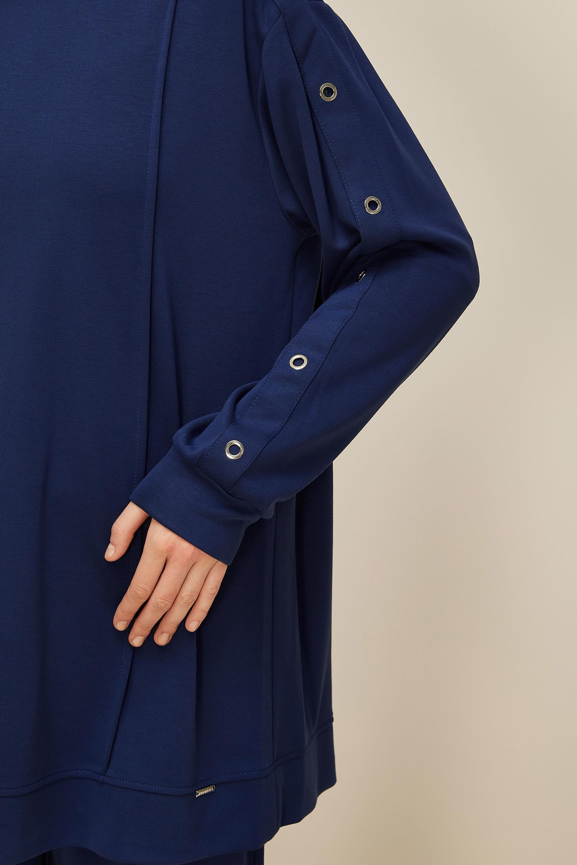 Vêtements hijab BLEU MARINE ENSEMBLE SURVÊTEMENT AVEC PANTALON 45915